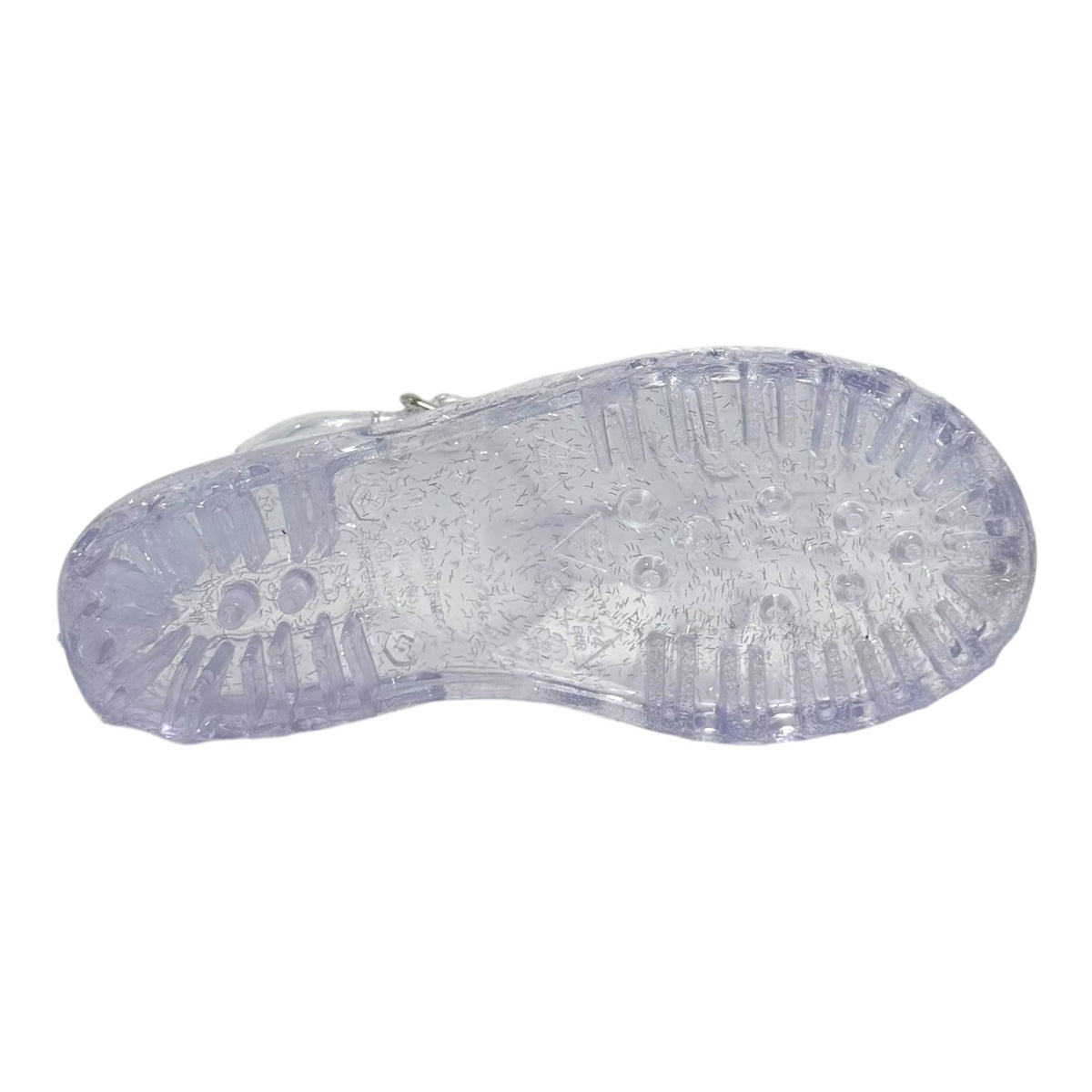Huarache De Plástico para Niño Entrenador para IR Al Baño (CRISTAL GLITER, Sistema tallas calzado JP, Niño (2-5 años), Medición, 14.0 cm)