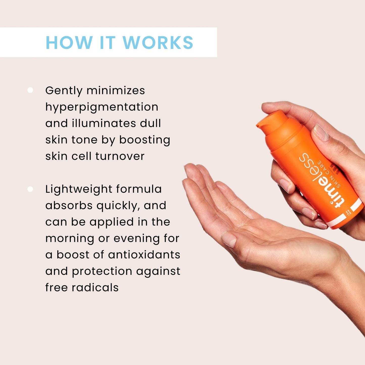 TIMELESS SKIN CARE | Sérum de Vitamina C al 10% + Ácido Ferúlico + Vitamina E | Para Todo tipo de piel | Suero Antioxidante y Aumenta la Producción de Colágeno | 50ML