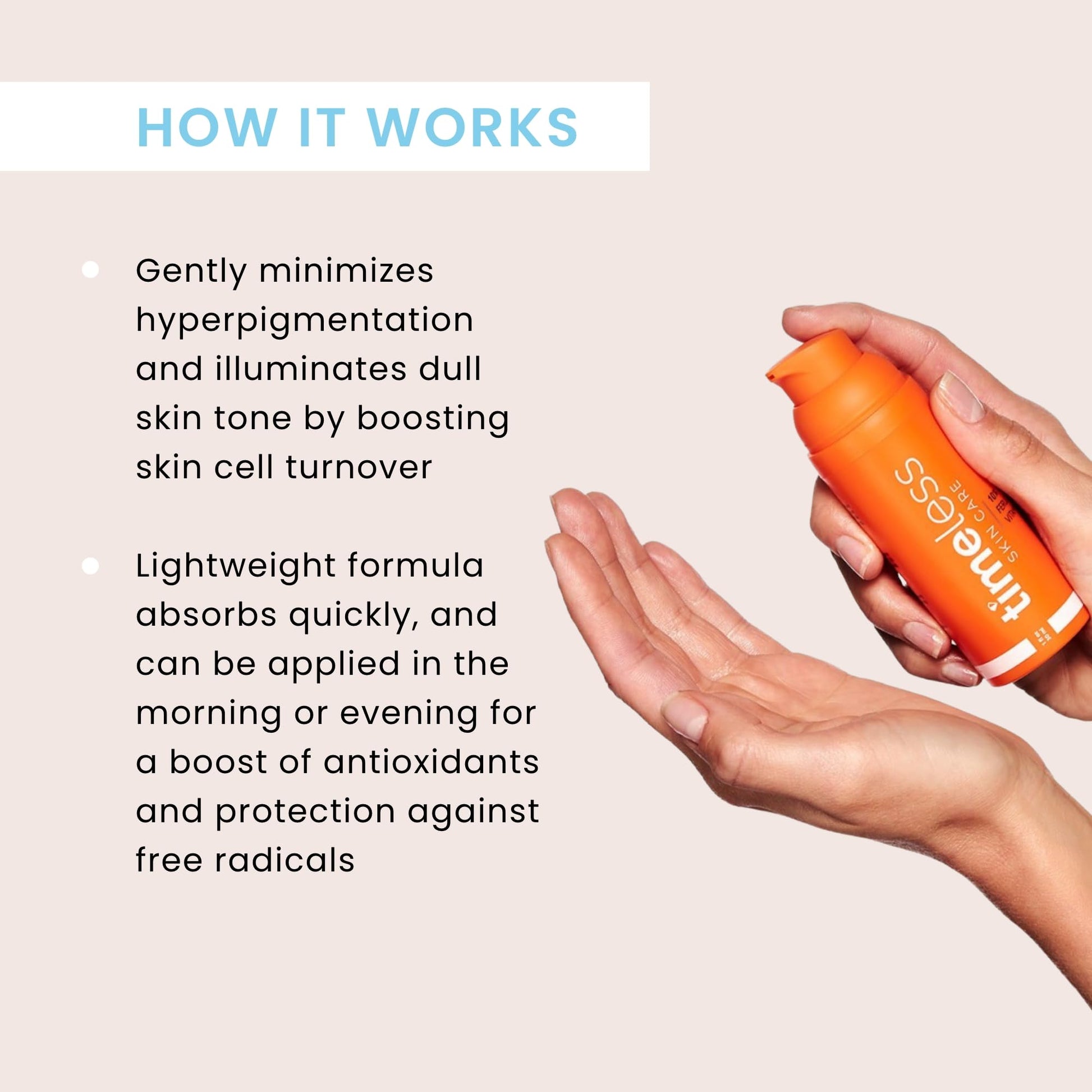 TIMELESS SKIN CARE | Sérum de Vitamina C al 10% + Ácido Ferúlico + Vitamina E | Para Todo tipo de piel | Suero Antioxidante y Aumenta la Producción de Colágeno | 50ML