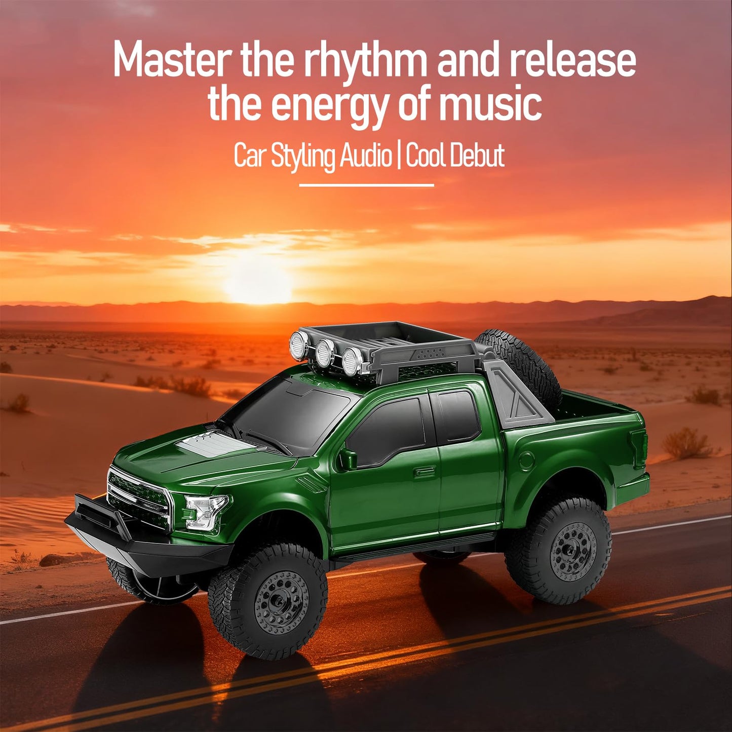 WSTER WS-589 - Altavoz Bluetooth para camioneta todoterreno, color verde
