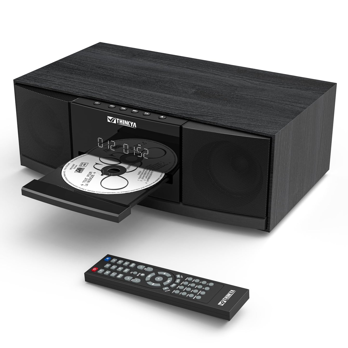 Reproductor de CD Bluetooth Sistema estéreo para el hogar, 36 W RMS, radio FM, control remoto