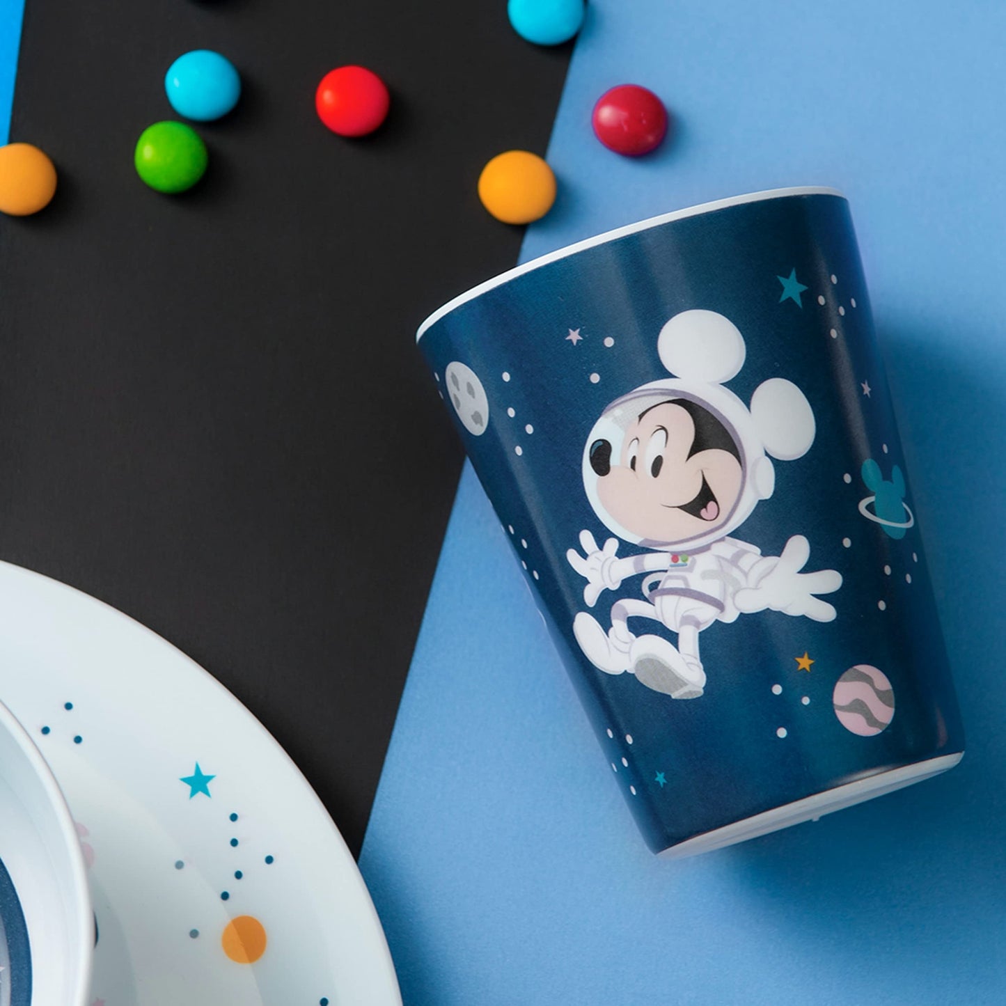 Juego de Vajilla Infantil Zak Designs Mickey Mouse de Disney Espacio Duradero sin BPA (5 Piezas) para Niños