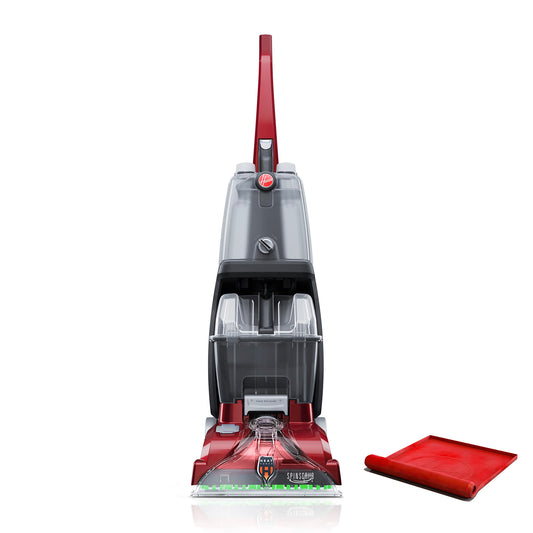 Hoover PowerScrub Deluxe - Máquina limpiadora vertical de alfombras, máquina ligera de limpieza profunda con alfombrilla de almacenamiento, combina con solución limpiadora de alfombras Hoover