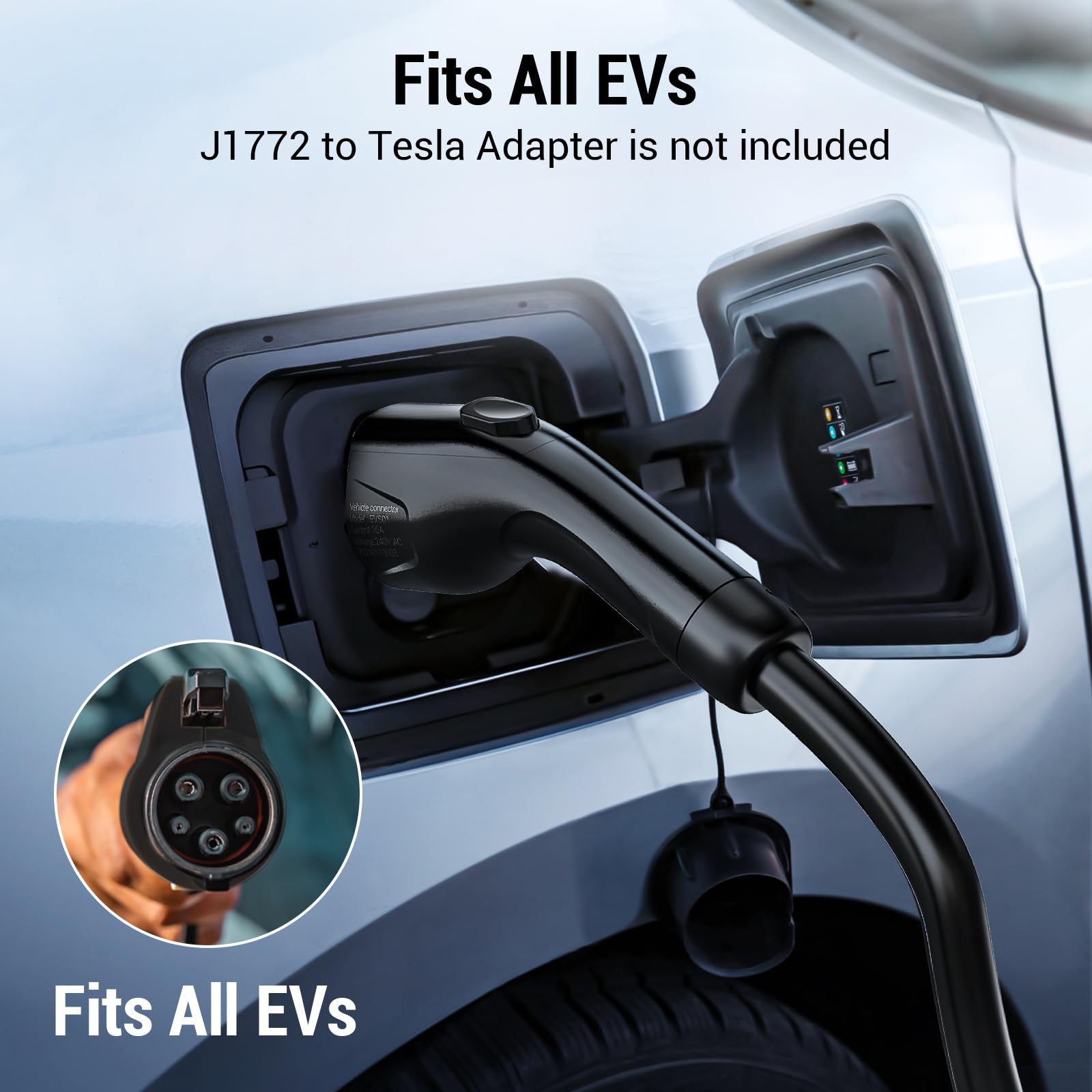 Tera Cargador eléctrico para vehículos portátil: Nivel 2 y 1 J1772 16A 8A 110V 240V ETL NEMA 14-50 Enchufe para Interiores y Exteriores EV estación de Carga con NEMA 5-15 Cable Adaptador P02 de 23
