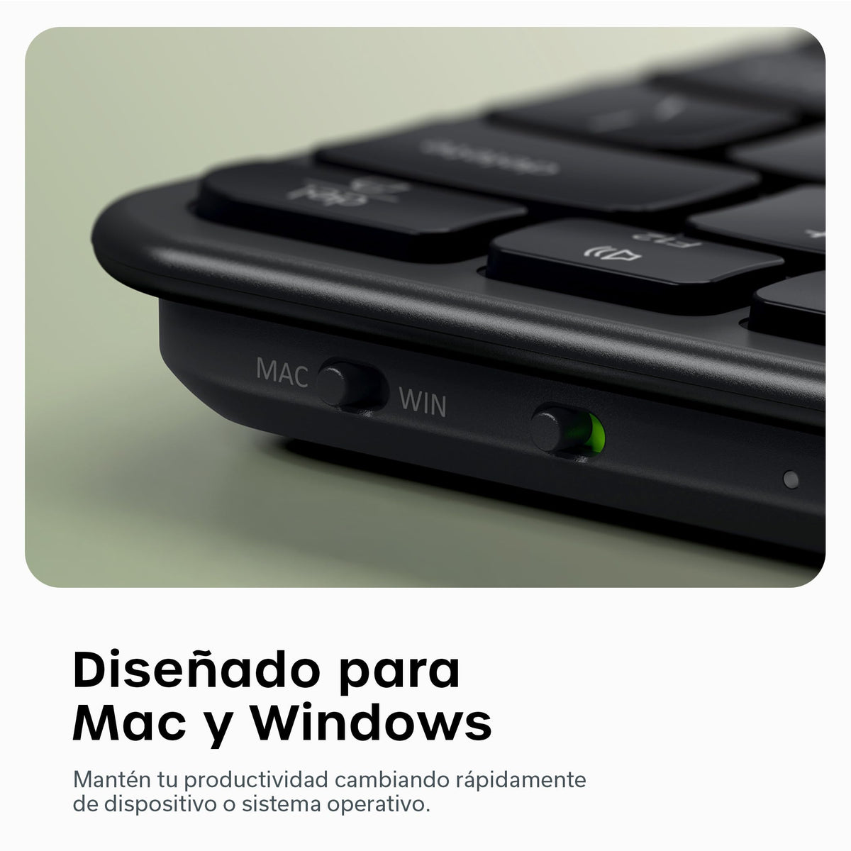 Teclado Inalámbrico SATECHI Slim EX1 Negro Espacial Conectividad 4 en 1