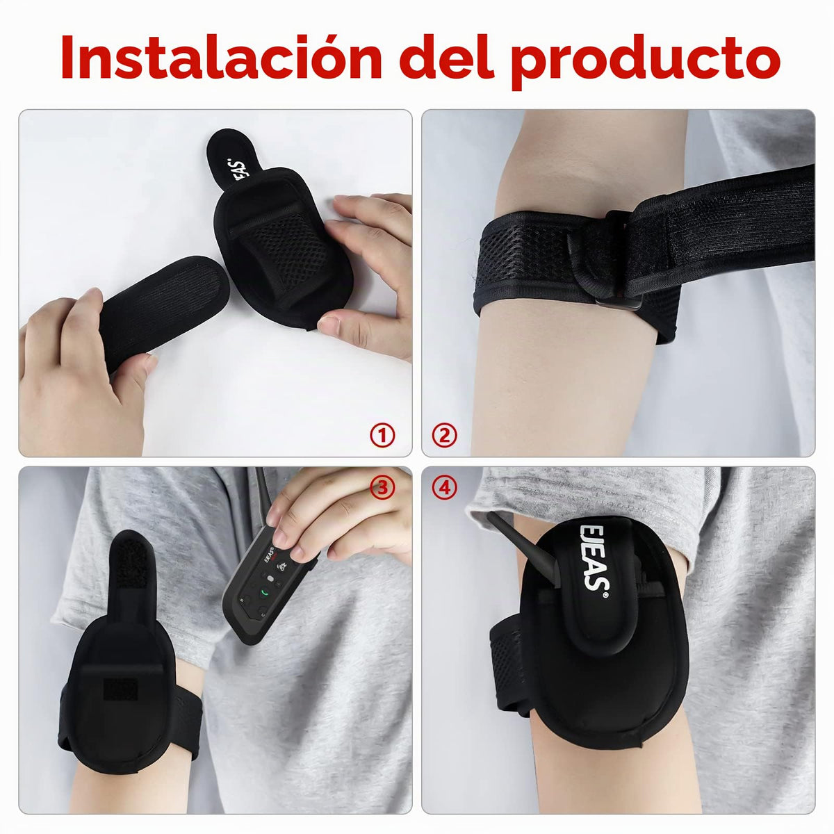 Intercomunicador Bluetooth EJEAS V6C Negro 1200M con Auricular y Brazalete para Árbitros de Fútbol y Deportes (2 Pack)