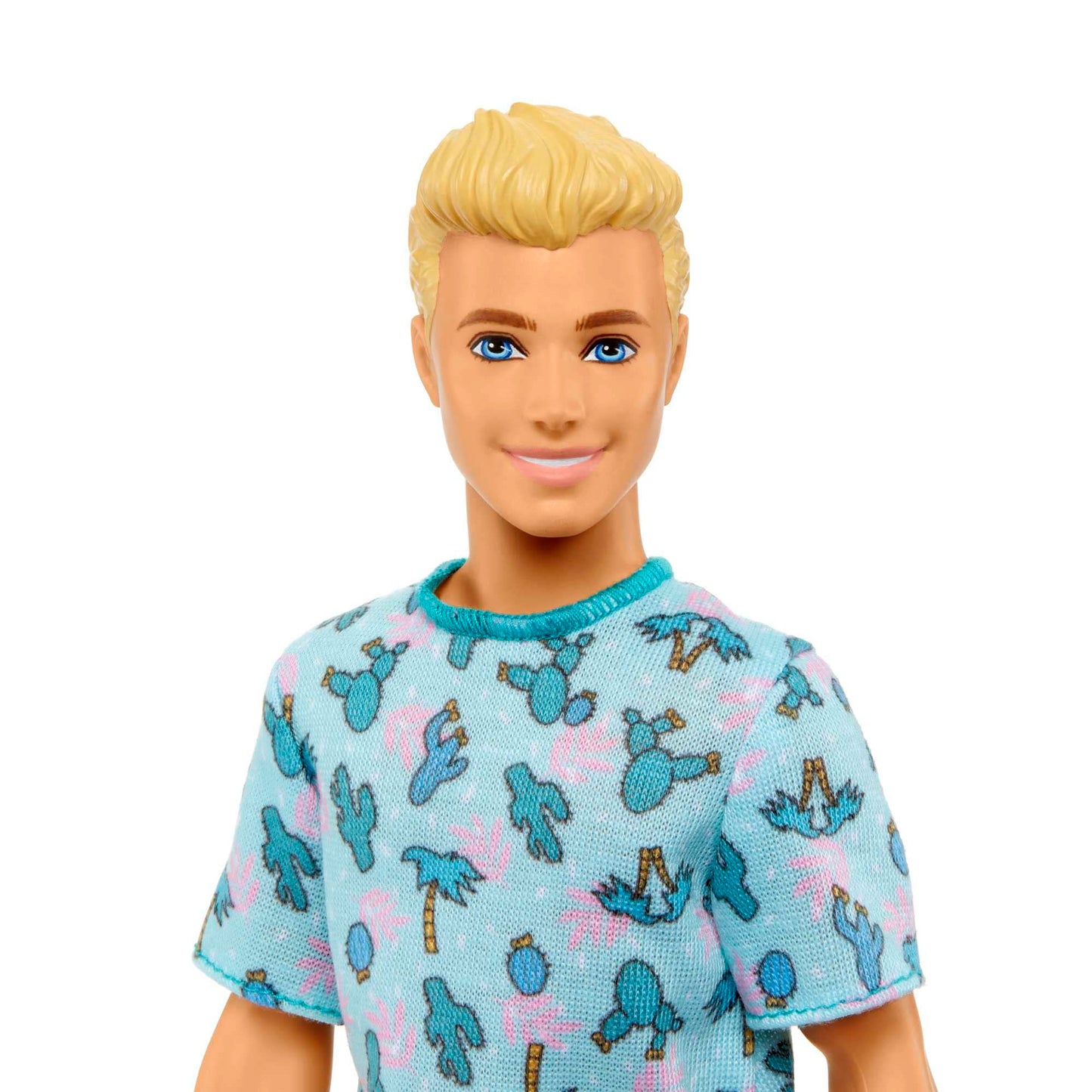Barbie Fashion & Beauty Muñeco Ken Rubio con Playera Azul y Bermudas Blancas Ideal para los niños Amantes de la Moda para niñas de 3 años en adelante