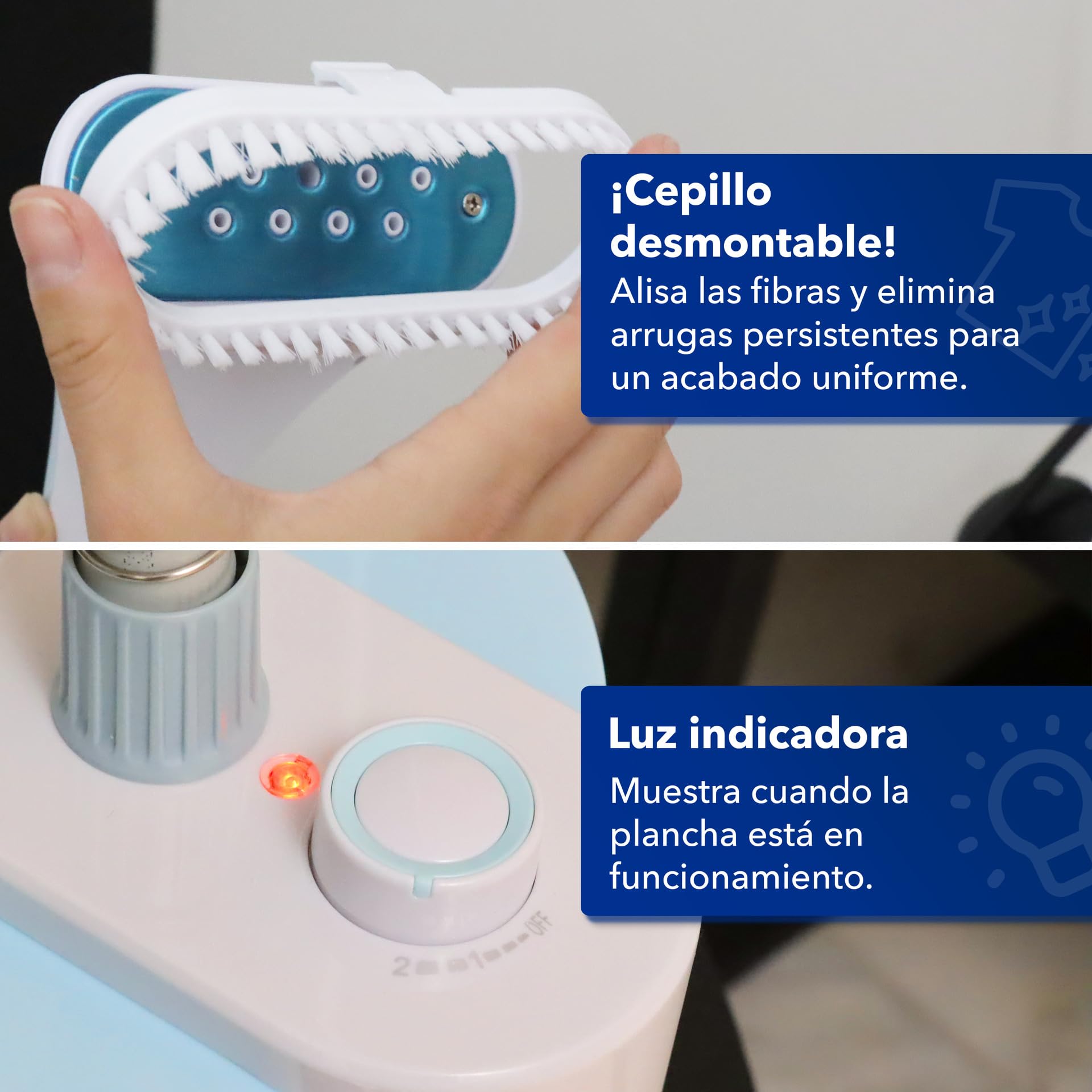 Plancha de Vapor Vertical RCA Ajustable 1800 ml para Ropa sin Arrugas en el Hogar y Viaje