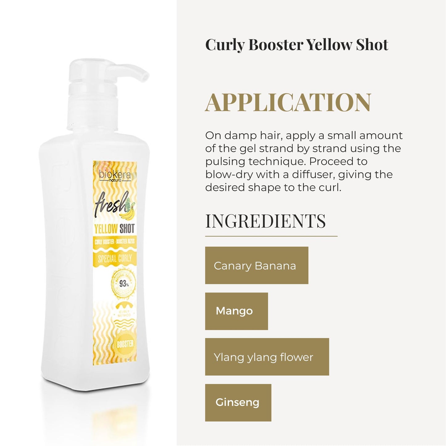 Salerm Biokera Curly Booster Yellow Shot, 10.14 Ounce/300 ml