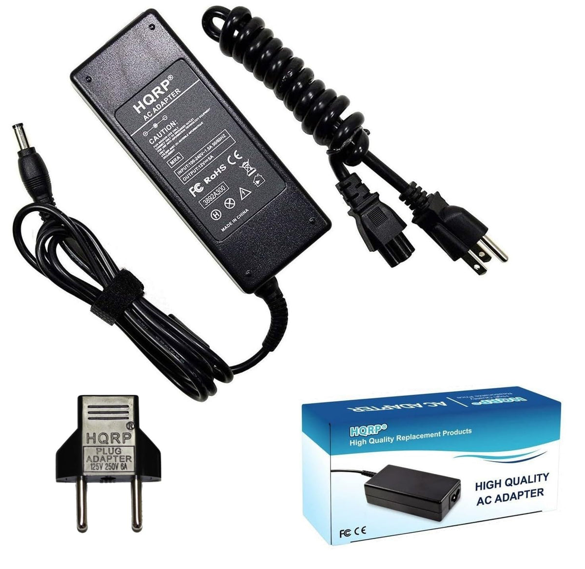Adaptador de CA HQRP Compatible con Harmony GELISH Lámpara LED de 18 G para Uñas