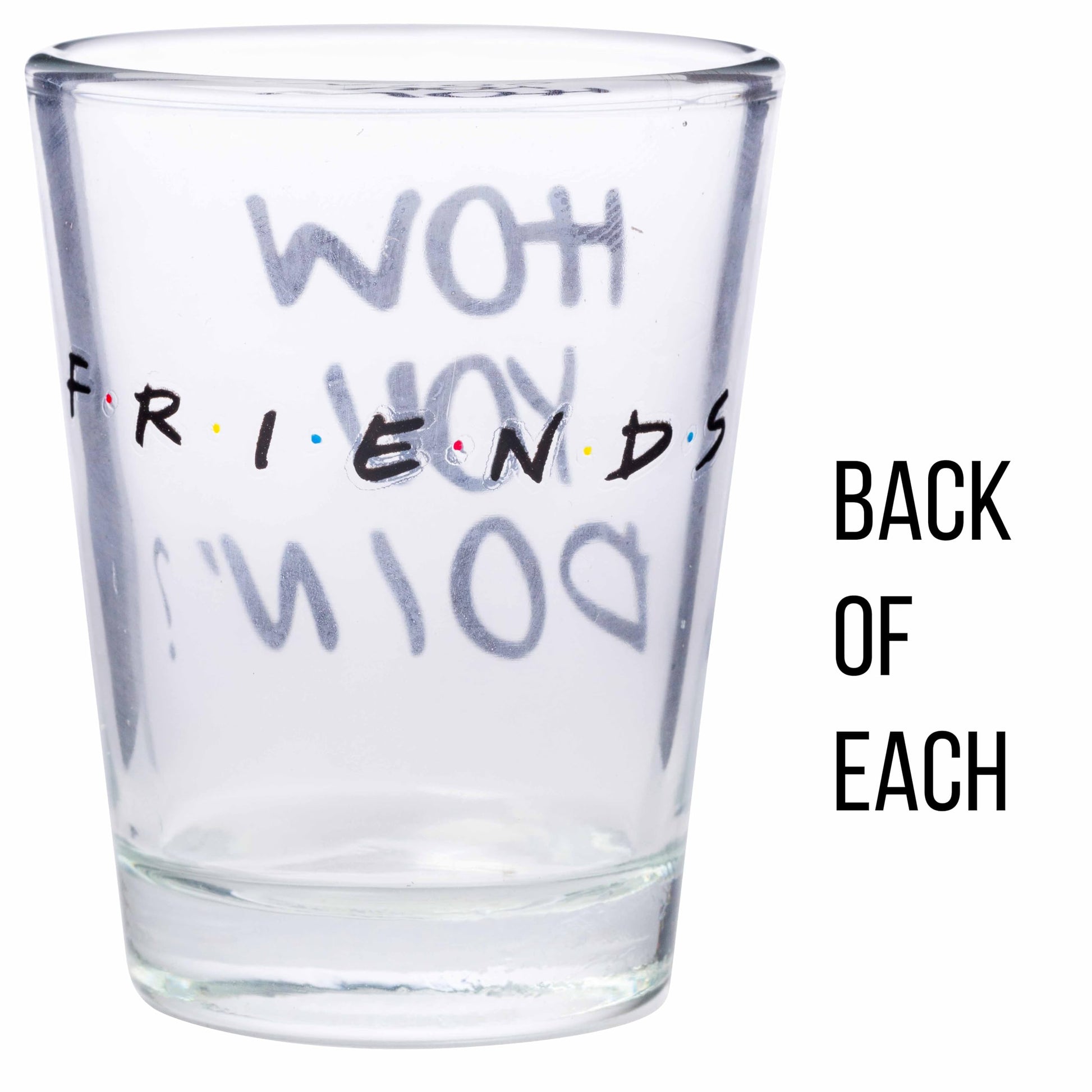 Vasos Mini 4 Piezas Silver Buffalo Friends Multicolor