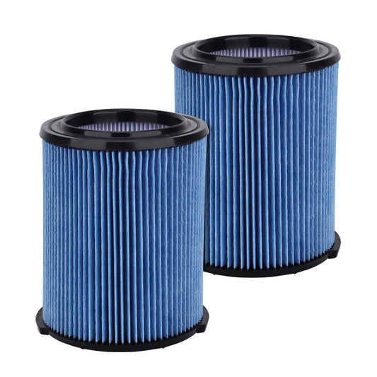 CMXZVBE38751 Filtro de repuesto para Craftsman CMXZVBE38751 Aspiradora de polvo fino y seco, apto para aspiradora de tienda de 5 a 20 galones, paquete de 2