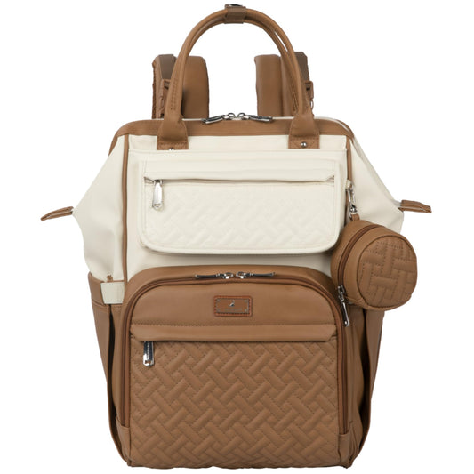 Mochila para Pañales BabbleRoo Cuero Multifunción con Cambiador Unisex