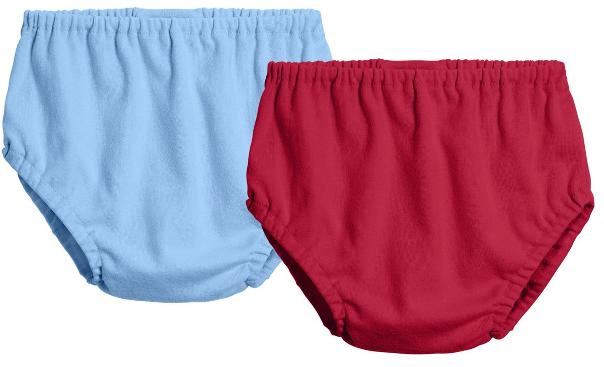 Ciudad Hilos Niños & Niñas 'algodón Basic pañal Covers fabricado en EE. UU., Bright Lt. Blue/Red