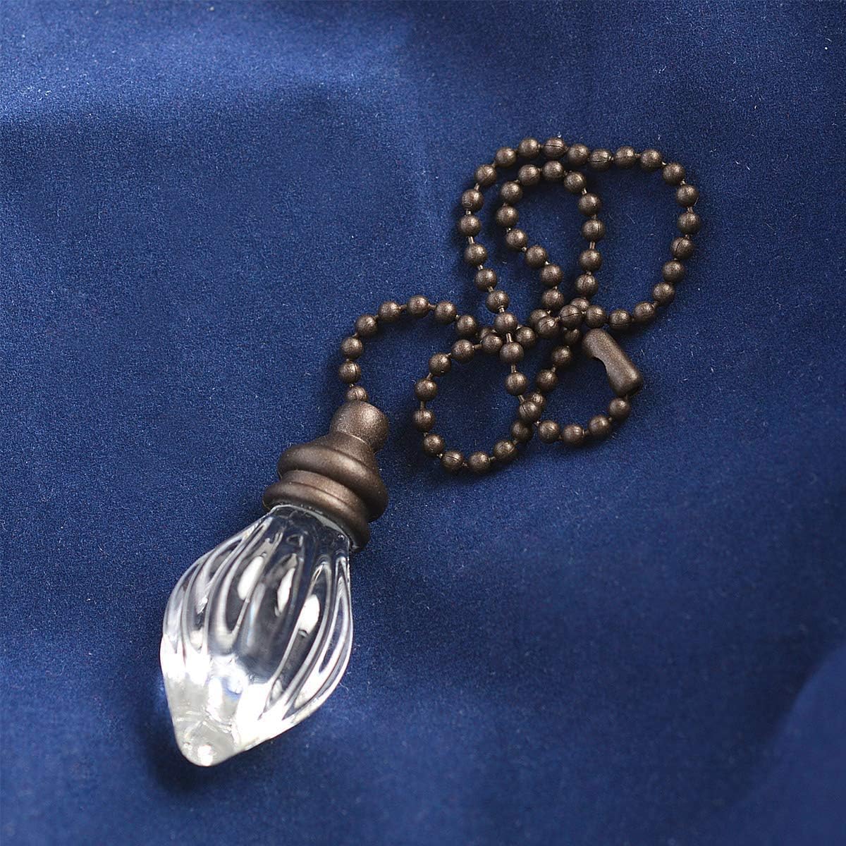Cadenas para Ventilador Akahttbn Bronce con Colgante de Acrílico, 12 Pulgadas, Extensiones Decorativas, 2 Unidades