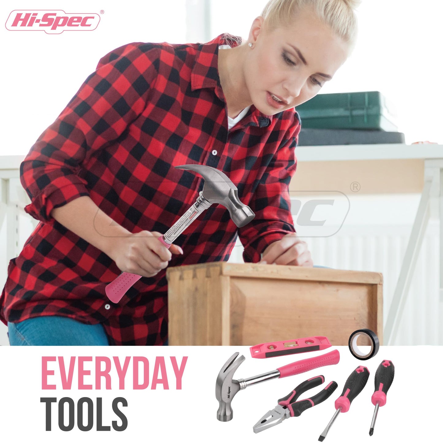 Hi-Spec Juego de Herramientas Básicas de 42 Piezas. Caja de Herramientas Manuales para el Hogar y la Oficina. Kit/Set Ideal para Reparacion, Bricolaje, y Mantenimiento. Incluye Maletin de Transporte