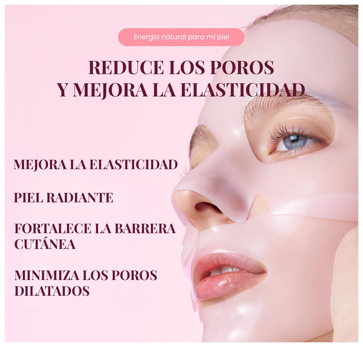 EQQUALBERRY Mascarilla Facial en Lámina Colágeno PDRN Péptidos