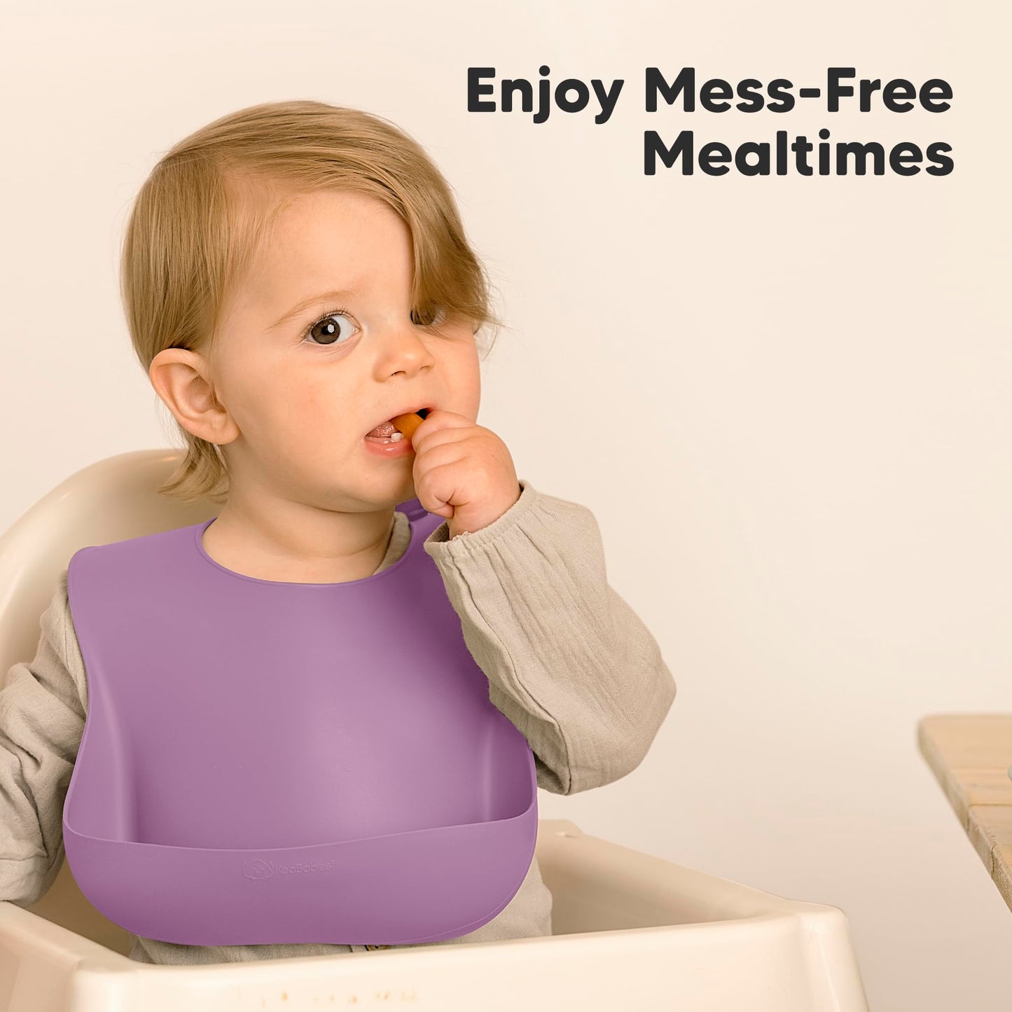 KeaBabies - Paquete de 2 baberos de silicona para bebés, baberos de silicona para comer, baberos de silicona pura de grado alimenticio, baberos para niños pequeños, baberos impermeables, baberos de
