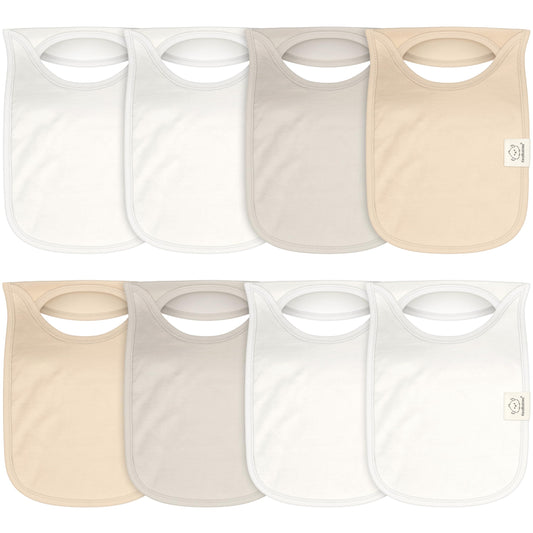 Baberos KeaBabies Paquete de 8 Bonitos Colores Suaves y Absorbentes Cobertura Grande para Bebé Niño y Niña