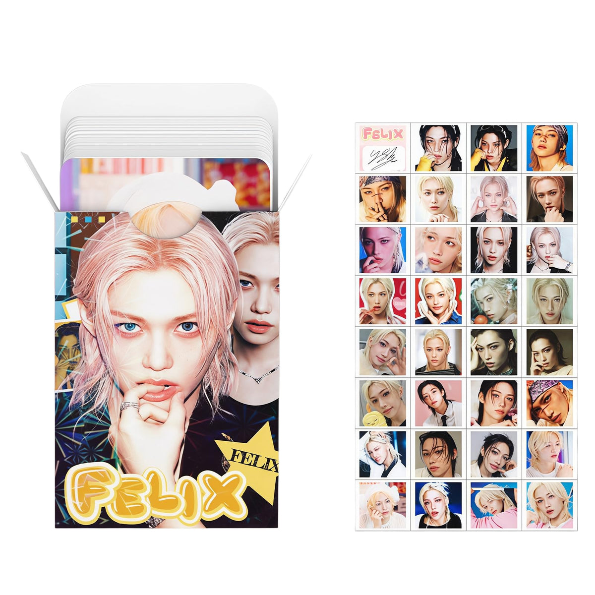 Tarjetas Fotográficas PYAJUU Stray Kids Felix Rosa Edición Especial para STAY KPOP