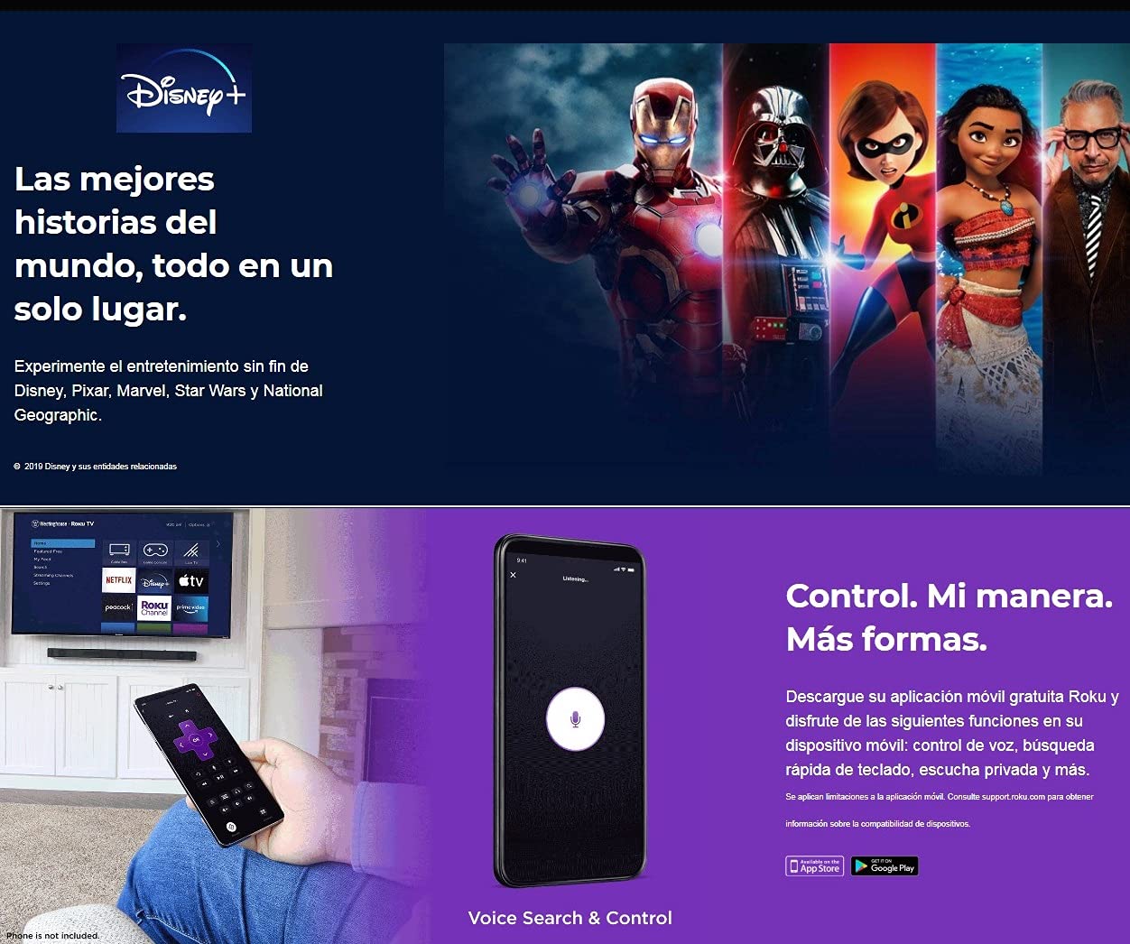 Televisión 50" ONN 4K Ultra HD Smart TV Renovado
