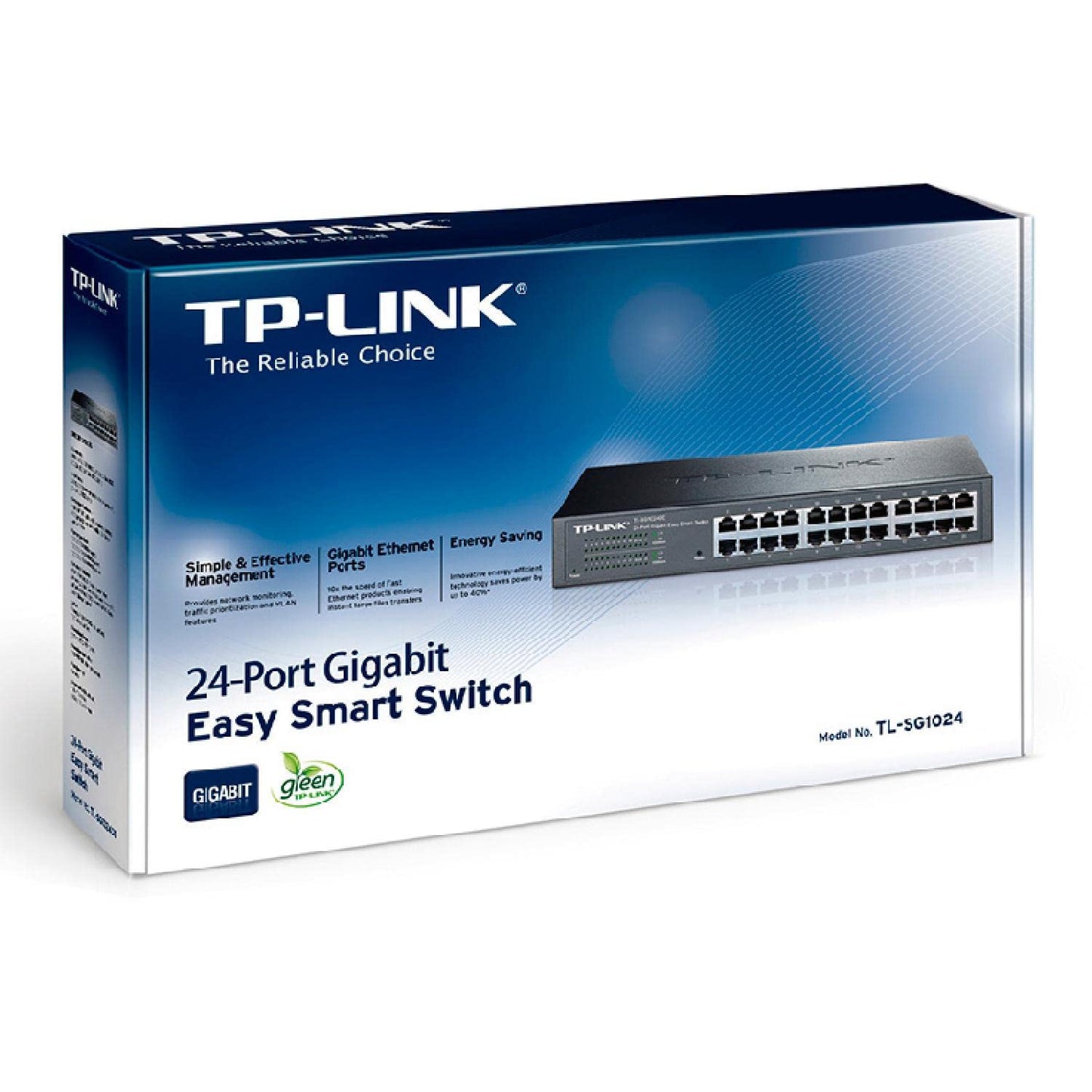 TP-Link TL-SG1024 Interruptor Gigabit con cubierta de acero para escritorio, 24 Port Rack