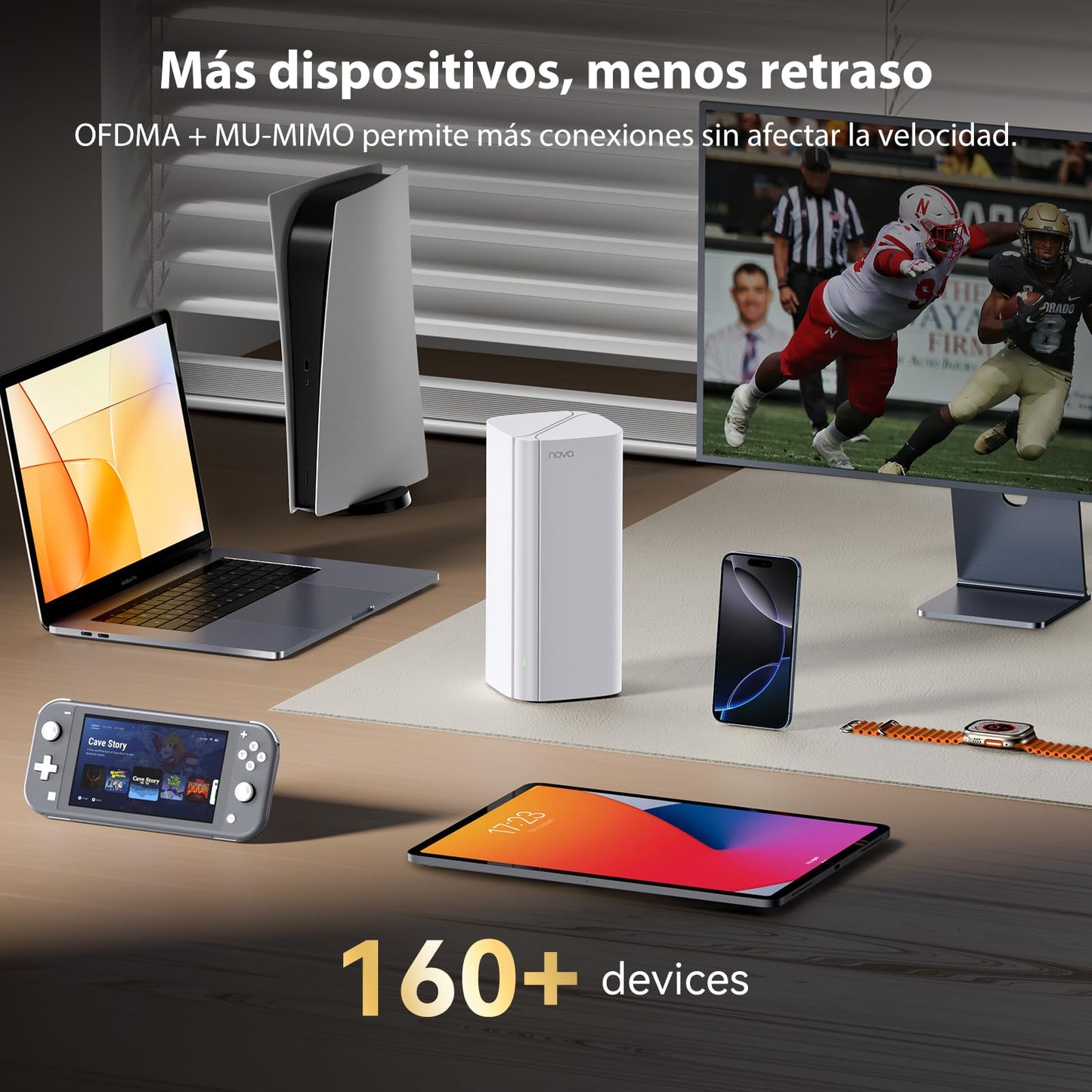 Tenda WiFi 6 Mesh Sistema AX3000 Nova Mesh WiFi Router EX12, hasta 2402Mbps, Doble Banda Gigabit para, 160+ Dispositivos, Cobertura de hasta 650 ㎡, 3 Pack Nueva Versión