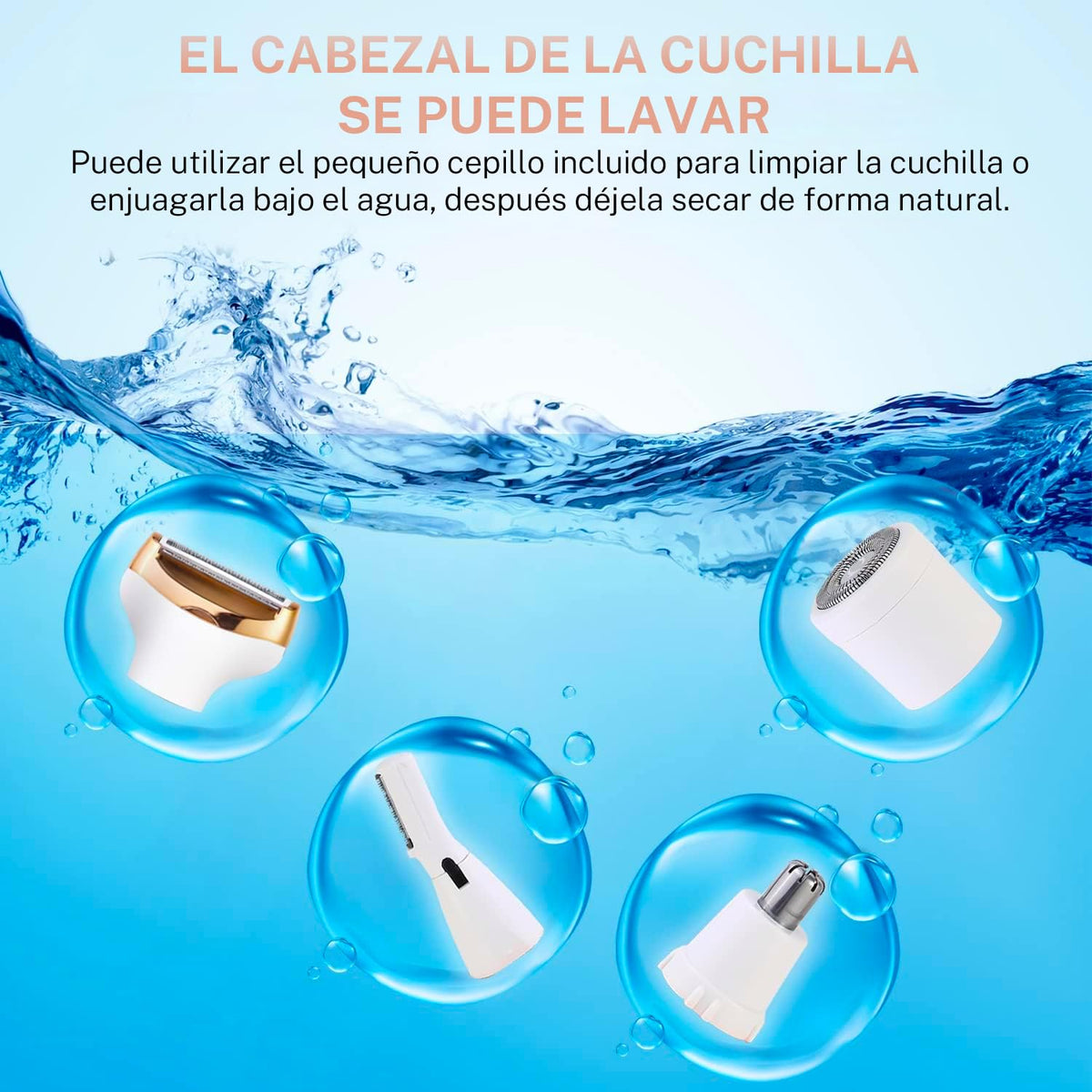 Depiladora Electrica Mujer,Portátil Sin Dolor 4 En 1 Rasuradora Mujer,USB Recargable,Afeitadora Femenina Sin Dolor Para el Vello Facial,Cejas,Axilas y Zona Del Bikini (4 En 1 Dorado)