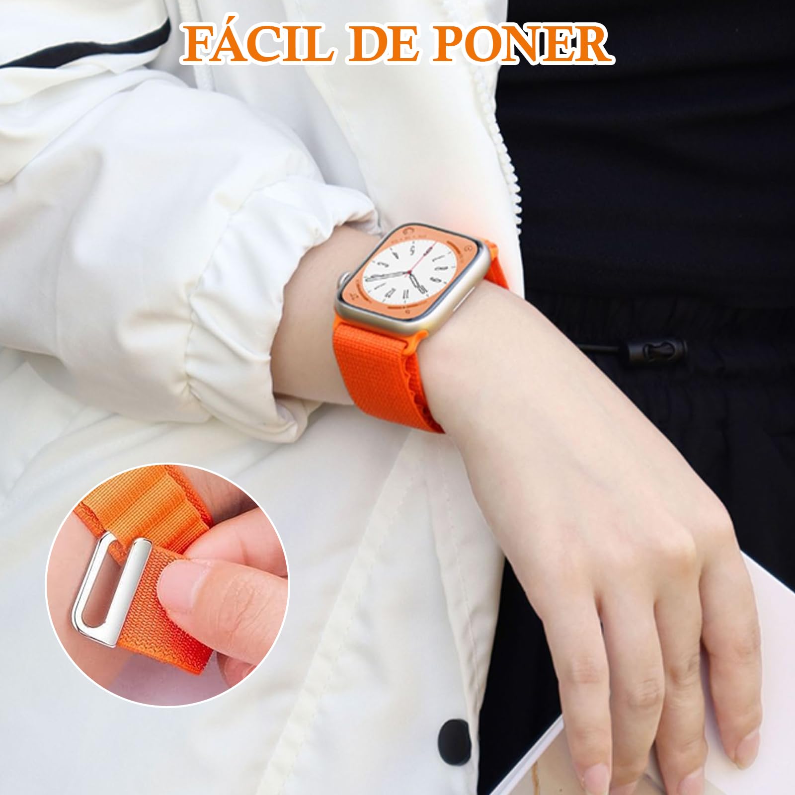 CAVIGLTE Correas para Apple Watch Compatibles con Apple Watch Ultra 42mm 44mm 45mm 49mm, Correas Deportivas Ajustables para IWatch Series 9/8/7/6/5/4/3/2/1/SE