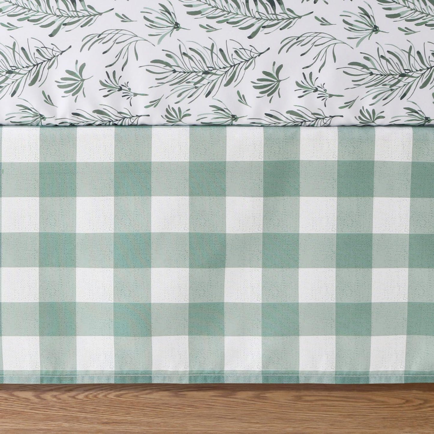 The Peanutshell - Juego de cama de 3 piezas para cuna de bebé para niños y niñas, juego de cama para recién nacidos, bebés y niños pequeños, decoración con sábana bajera para cuna, volantes contra el