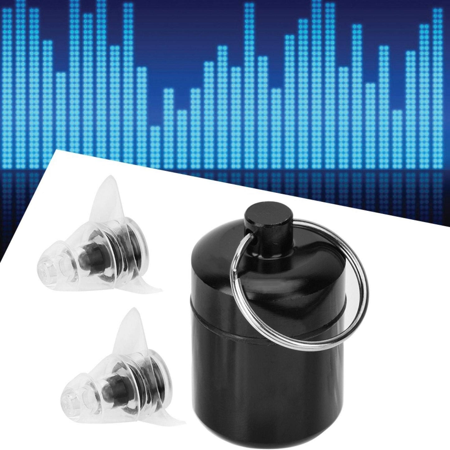 Tapones para los Oídos Alta Fidelidad Protección Auditiva Negro Reducción de Ruido 27dB para Concierto y Festival de Música