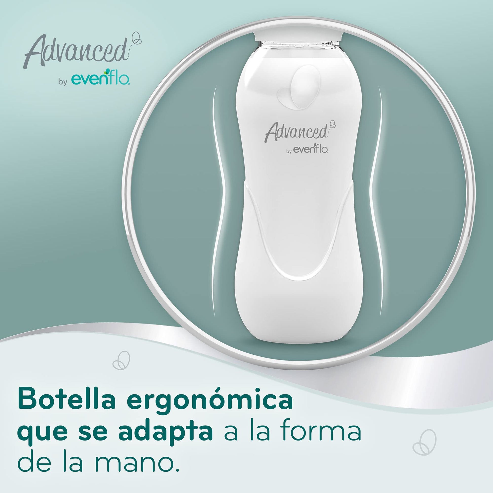 Advanced by Evenflo, Biberón Anticólicos Cuello Estándar, Niño, Color Azul, Flujo Medio, 8oz/240ml, 1 pieza, MEX.