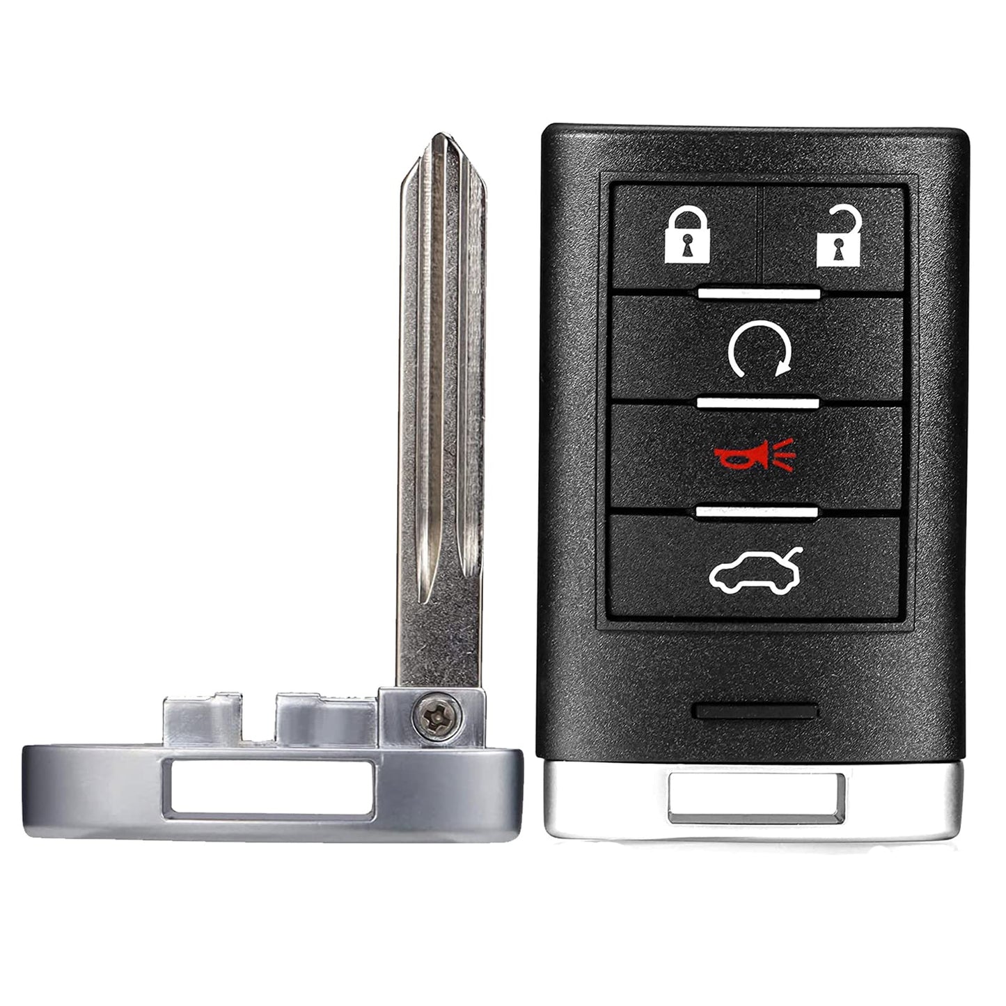 Llavero de coche con control remoto de entrada sin llave, compatible con Cadillac CTS 2008-2015 Cadillac STS 2008 2009 2010 2011 FCC ID: M3N5WY777A 315MHz (paquete de 1)