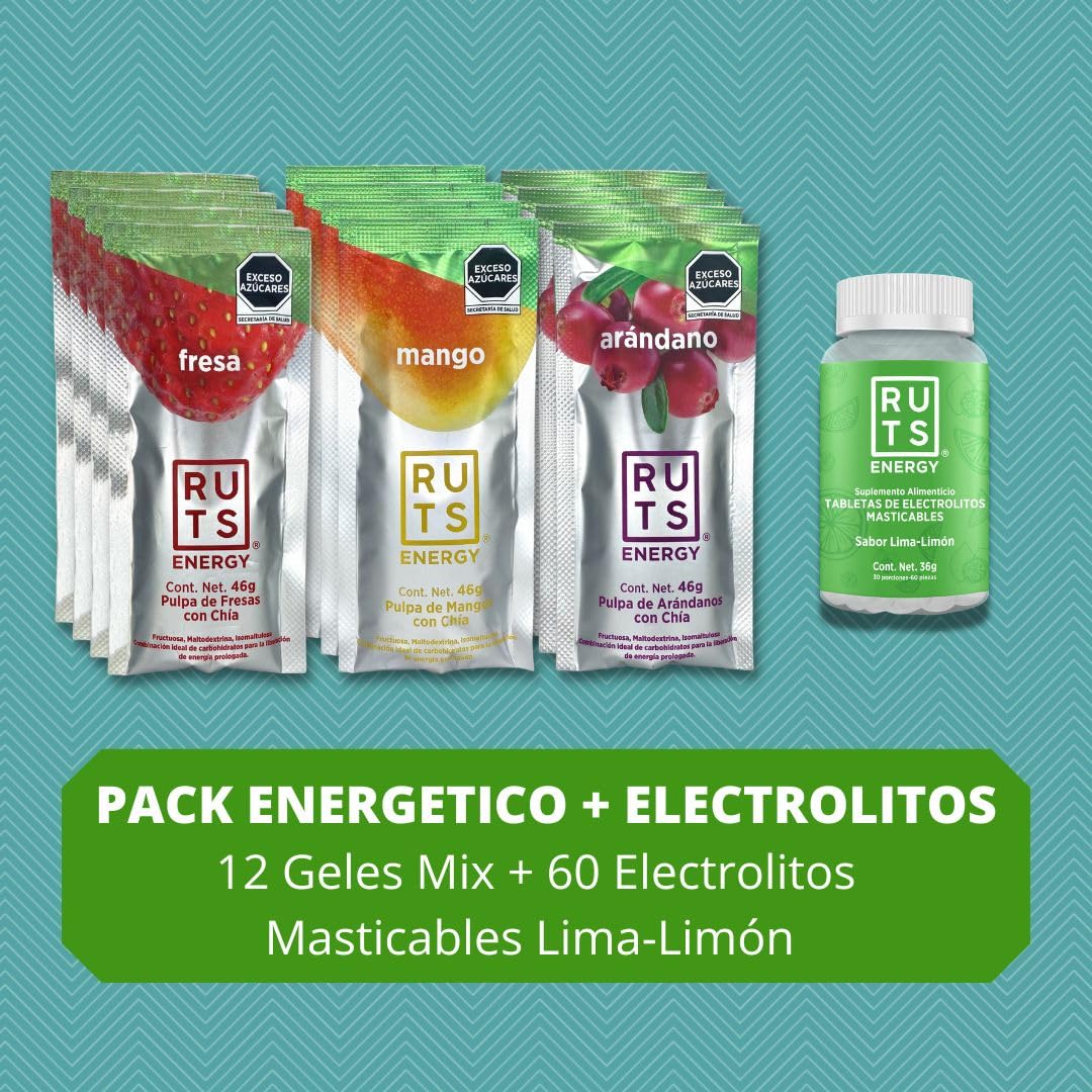 Electrolitos Masticables Ruts Energy Lima-Limón + Energy Gel Mix Ruts