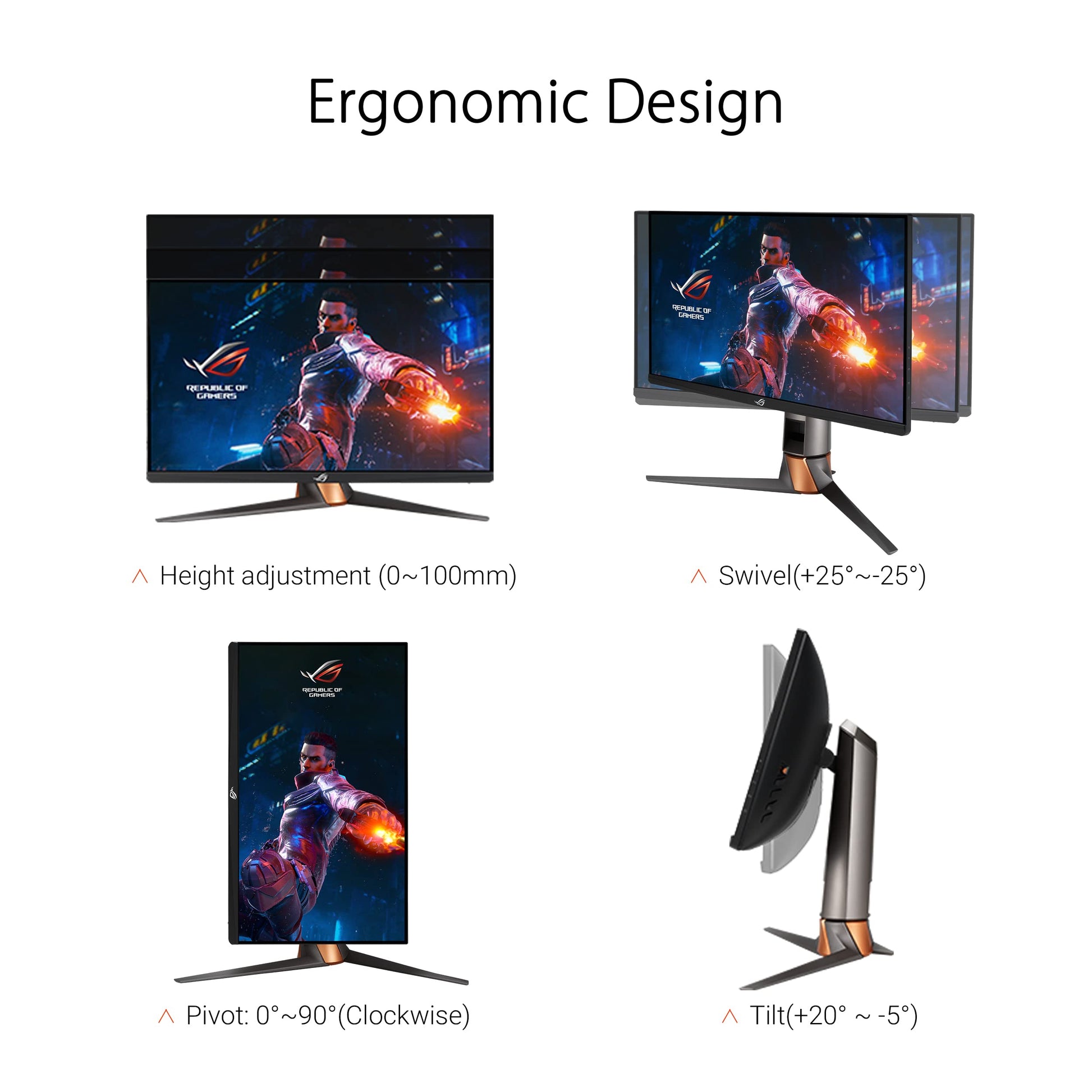 Monitor de Juegos ASUS ROG Swift 360Hz 27” 1440P HDR Negro con Diseño Ergonómico para Hombre