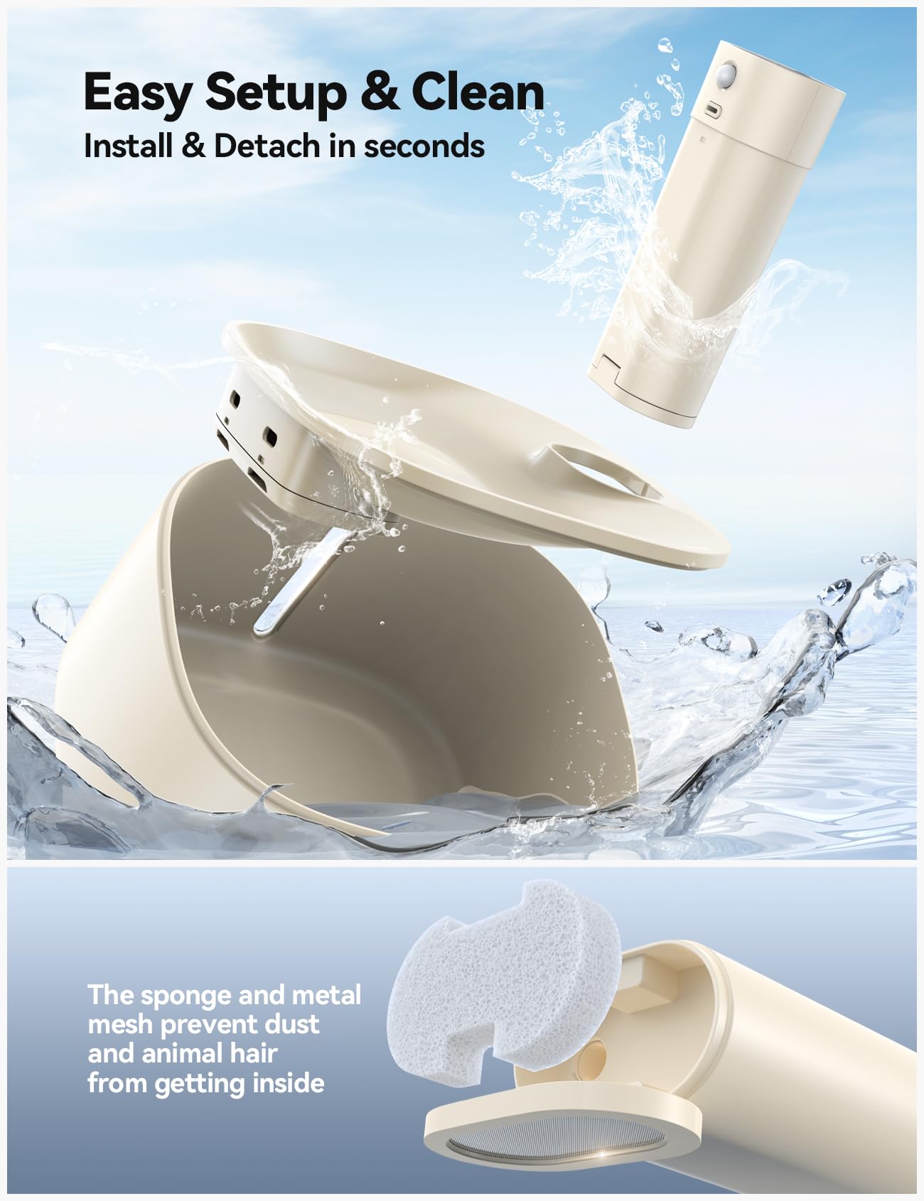 Fuente de Agua Inalámbrica FEELNEEDY para Gatos 4L con Sensor de Movimiento, Ultra Silenciosa