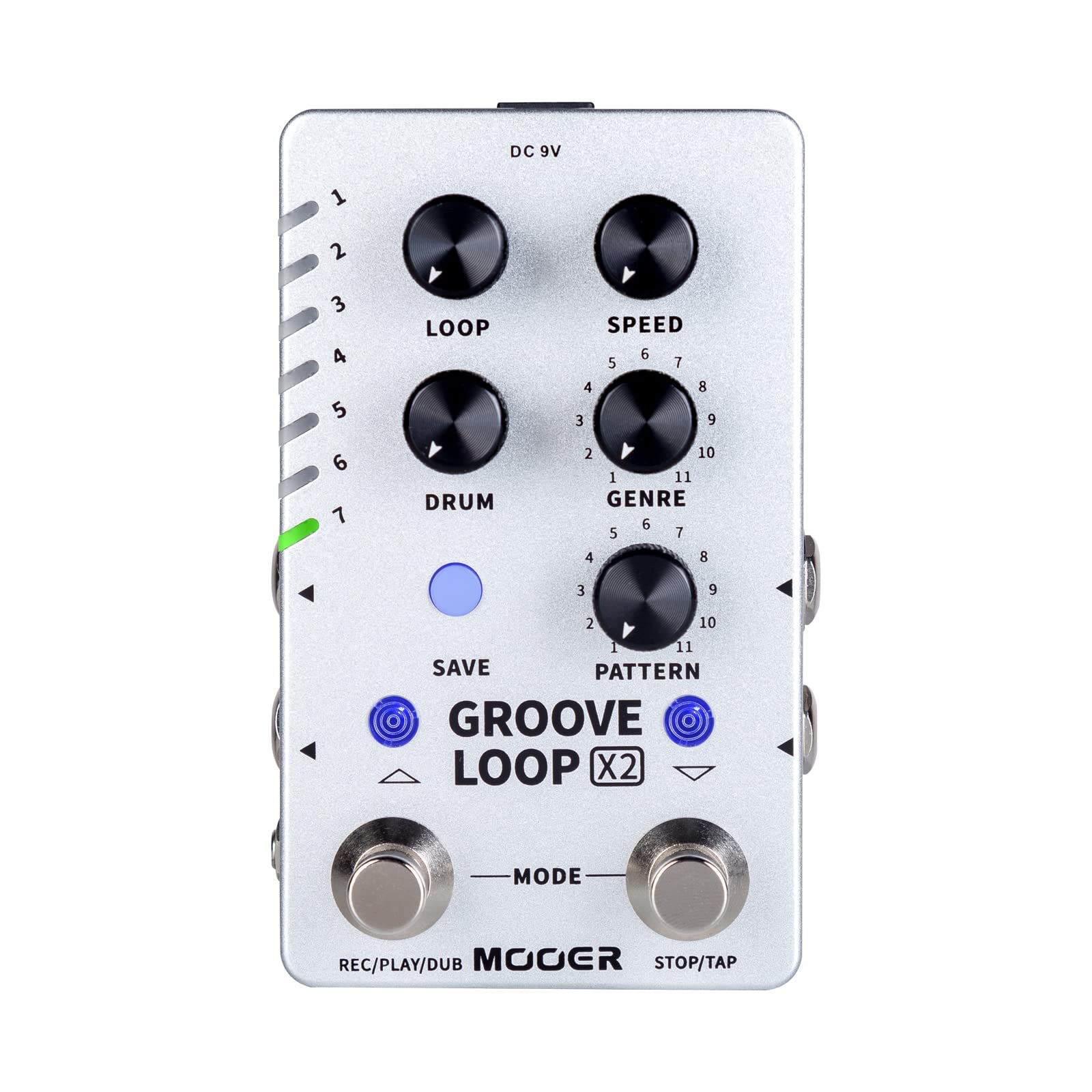 Máquina de Batería MOOER Groove Looper Estéreo con 140 Minutos de Bucles para Guitarra