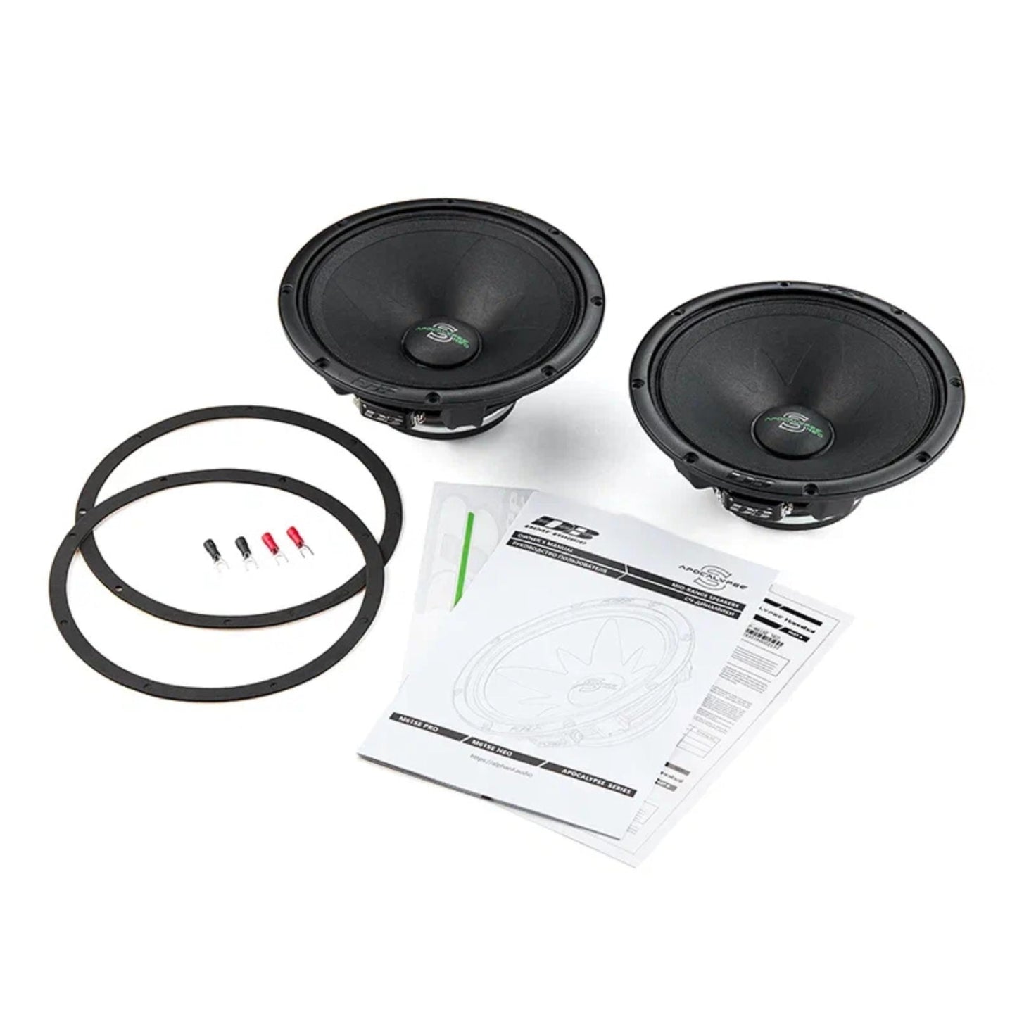 Deaf Bonce Apocalypse - Par de altavoces Neo de rango medio de 6.5 pulgadas y 180 W RMS 4-Ohm M61SE