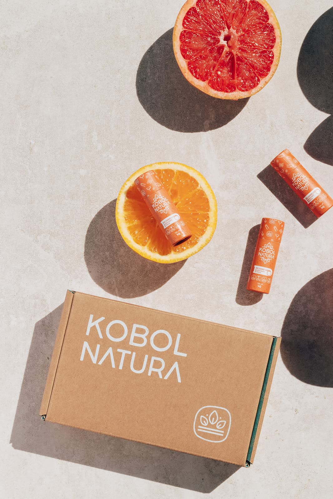 KOBOL | Bálsamo Labial Cítrico Vegano Push Up Hidratación Natural