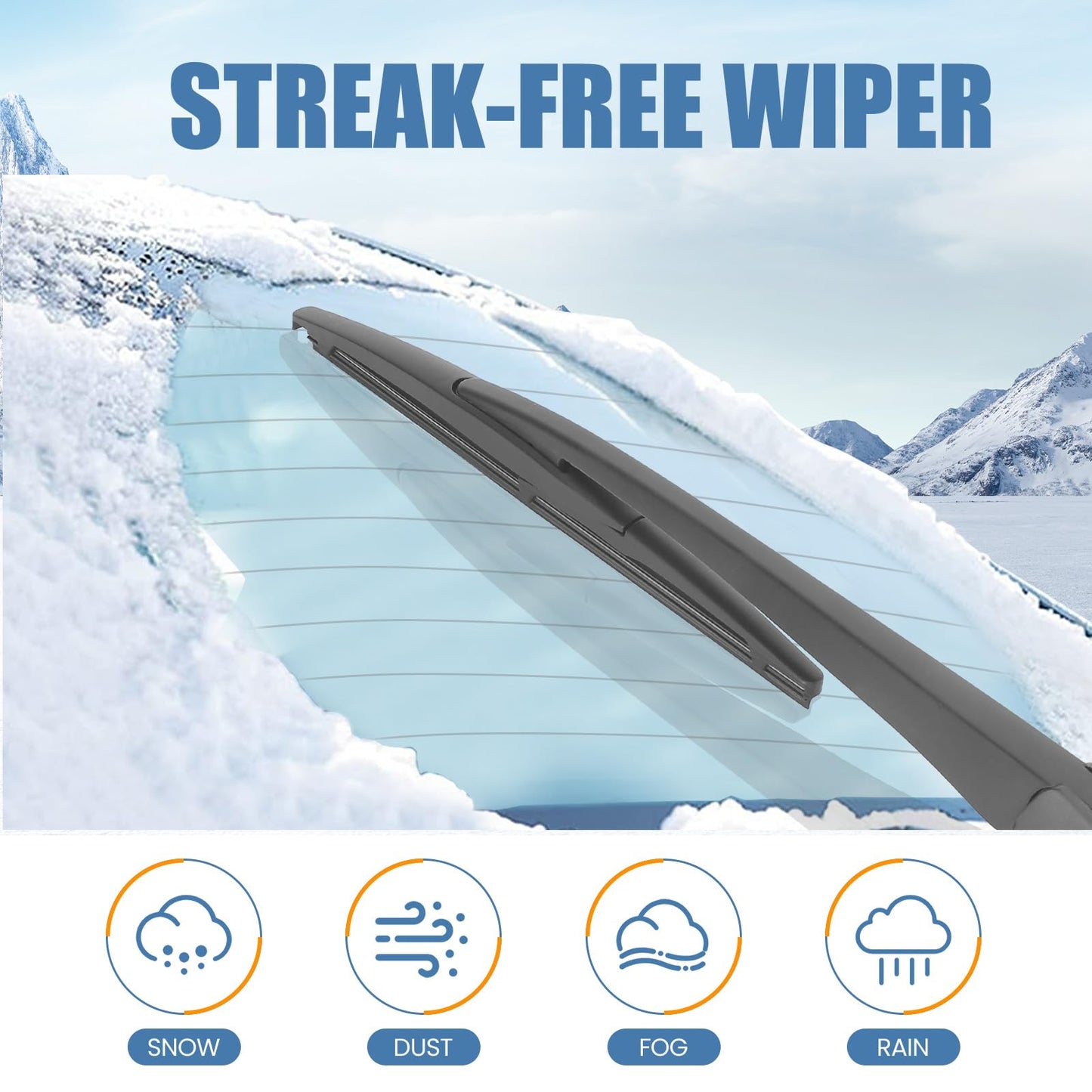 GSPSCN 16" Rear Wiper Blade For Nissan ARIYA 2023 /Honda Odyssey 23-05 Insight 11-10 Passport 24-19 /Subaru Impreza 11-08 WRX STI 16-13 Outback 23-20 Back Windshield Wiper Blades (H410/16-B)