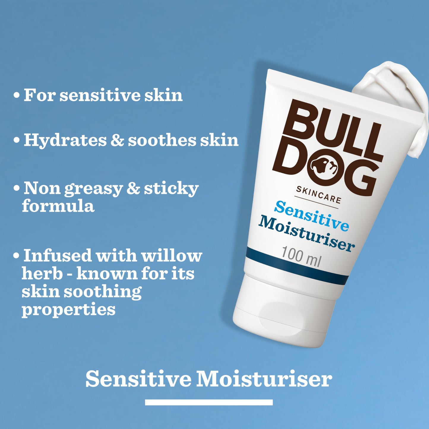 MEET THE BULL DOG Sensitive Moisturiser, 3.3 Fluid Ounce by MEET THE BULL DOG