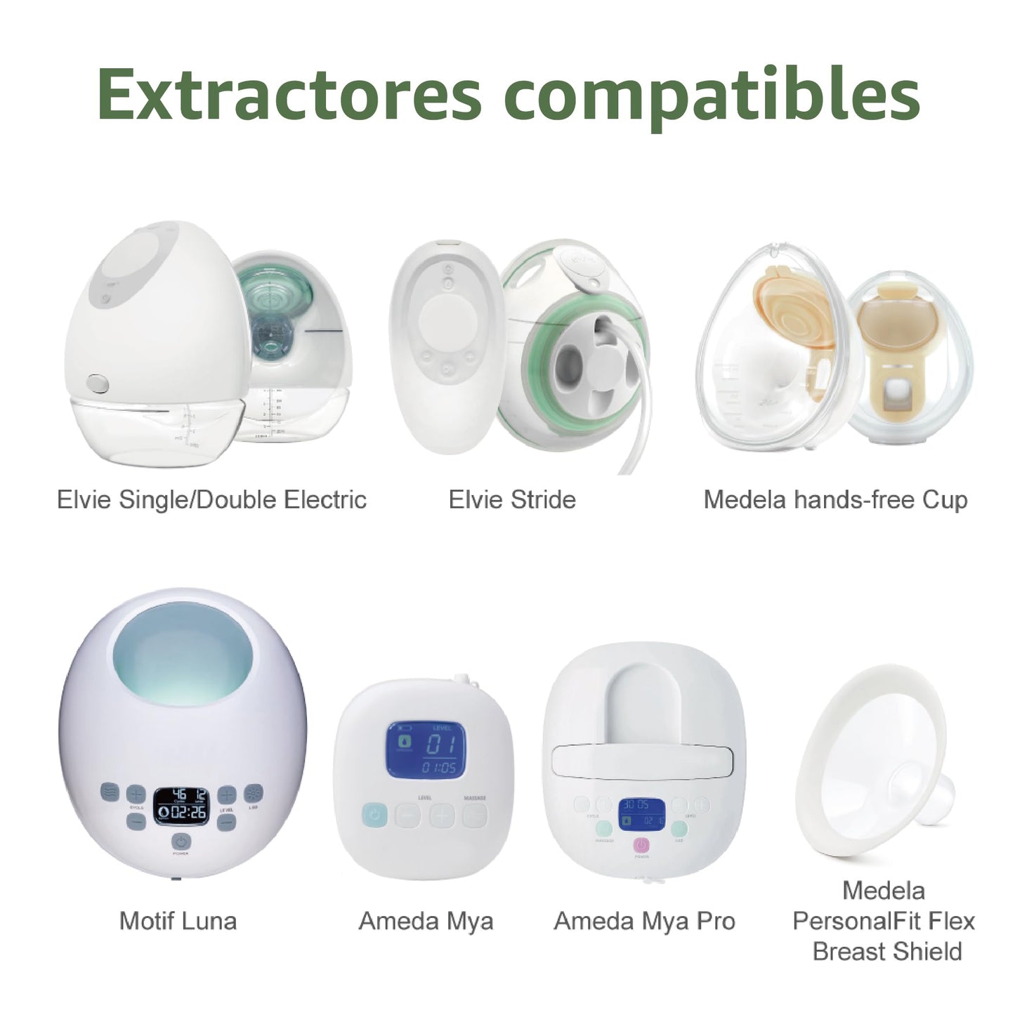 Inserto de embudo Maymom de 15 y 17 mm compatible con Elvie Single/Double Electric y copa portátil Stride de 24 mm. No es una pieza de repuesto original.