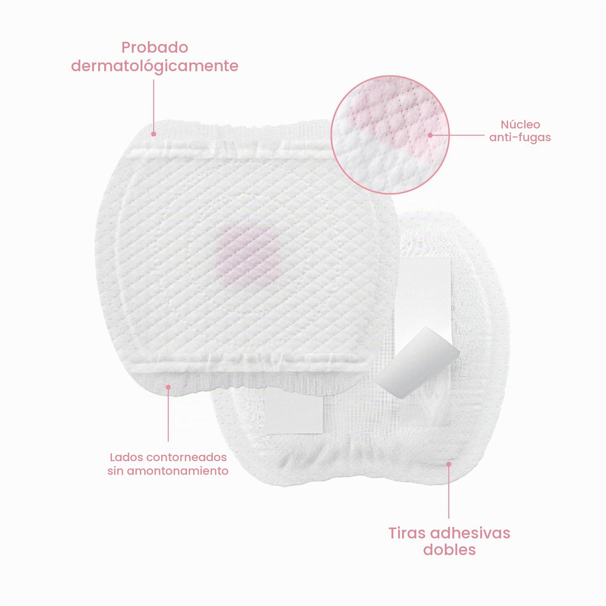 Frida Mom - almohadillas para orejas de lactancia desechables con ultra absorción y textura suave, esenciales para lactancia, 60 unidades