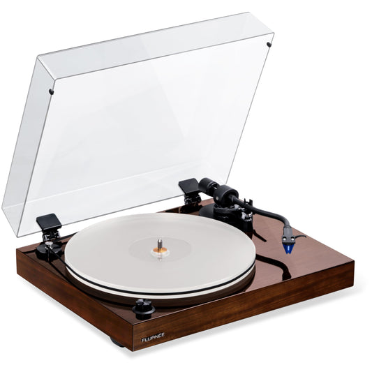 Tocadiscos HiFi de Vinilo Fluance Nogal con Cápsula Ortofon 2M Blue y Plato Acrílico