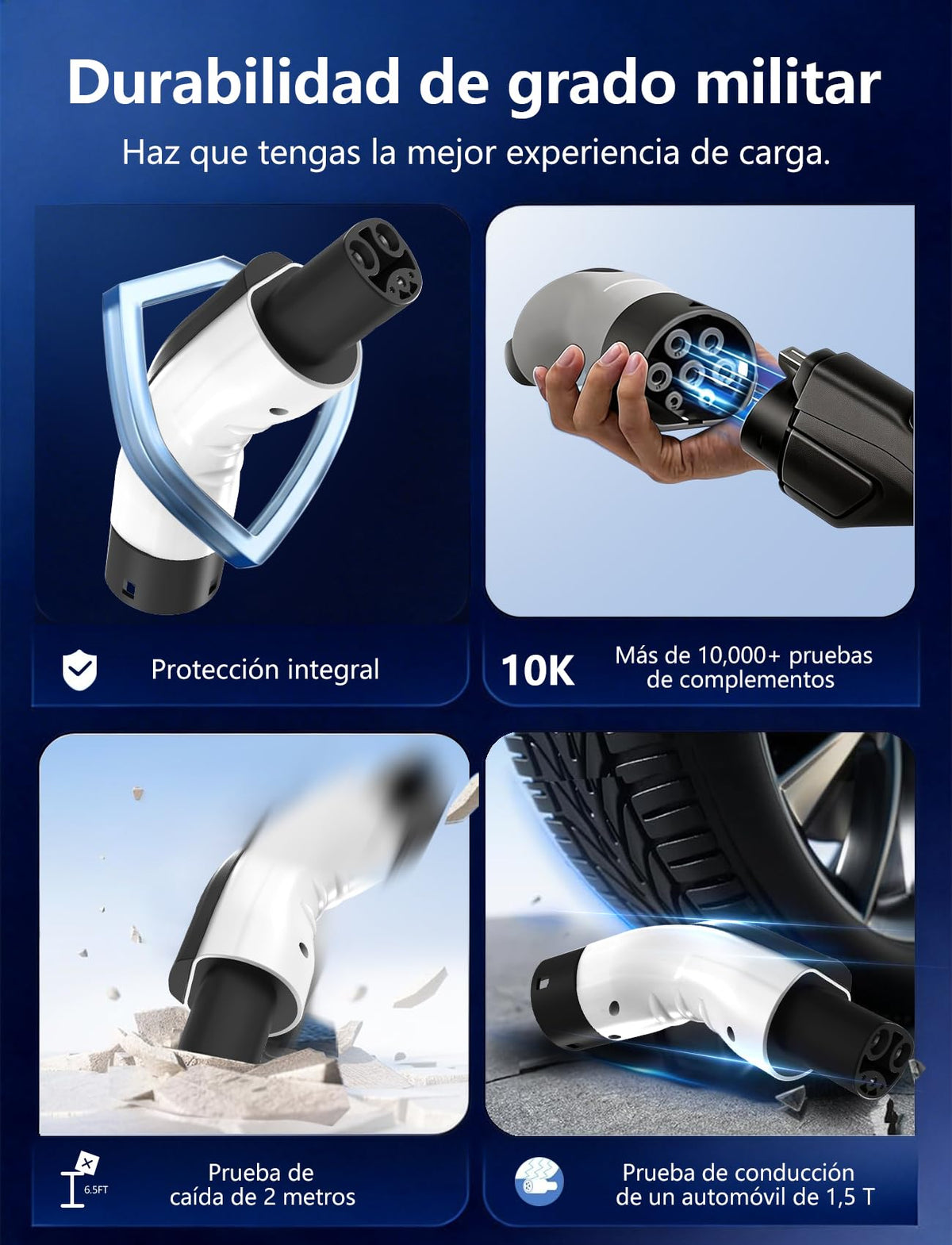 Adaptador EV LMDAYEYU Blanco, Conversor de Carga Portátil y Eficiente para NACS