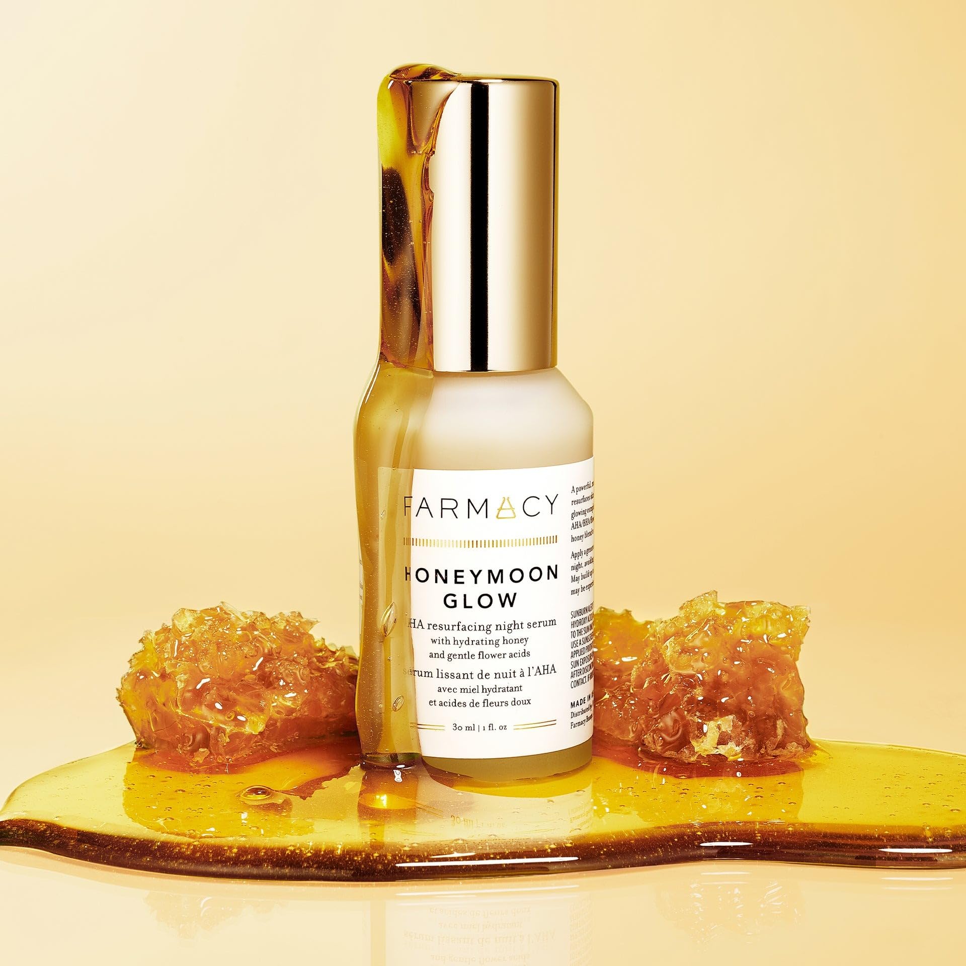 Sérum Nocturno Hidratante Farmacy Honeymoon Glow AHA para Líneas Finas y Arrugas