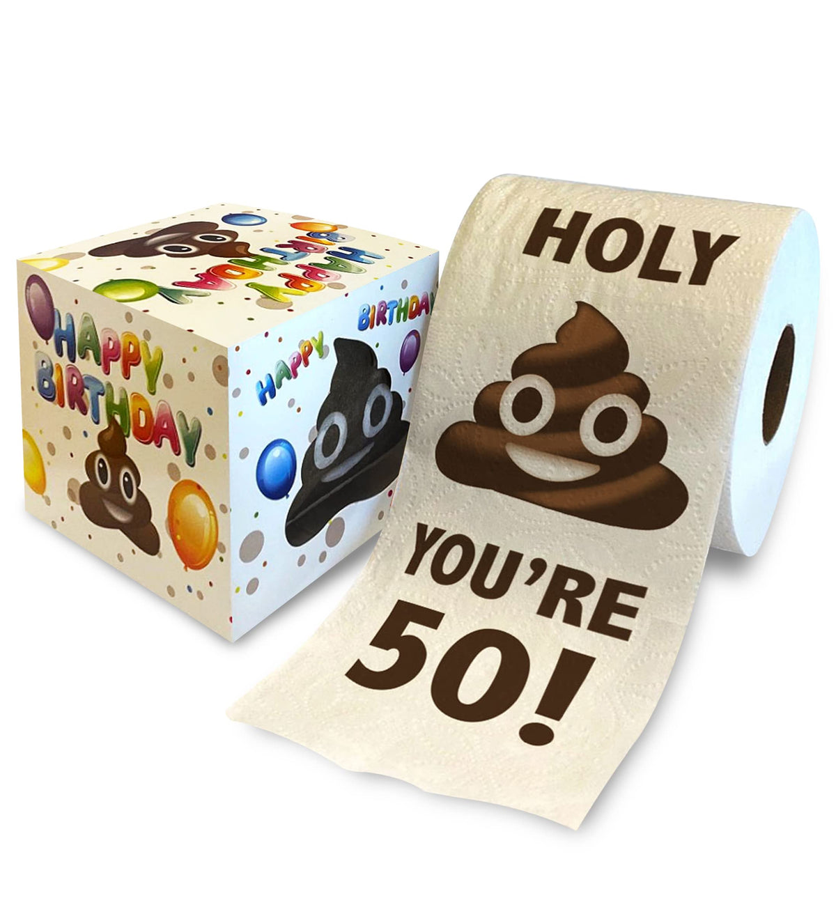 Papel Higiénico TP Impreso Cumpleaños 50 Divertido Regalo Sorpresa