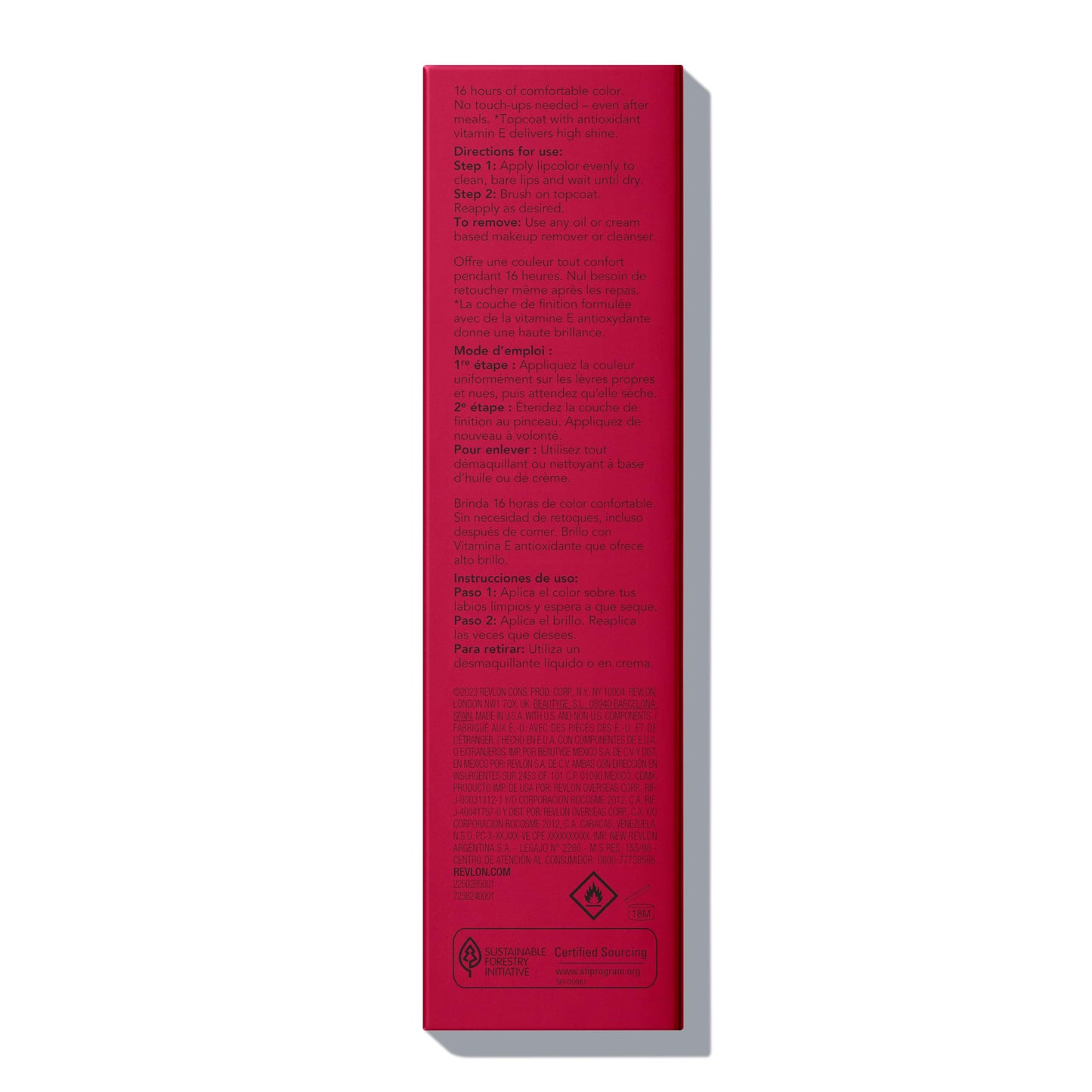 ColorStay Overtime Lipcolor tono Unending Red