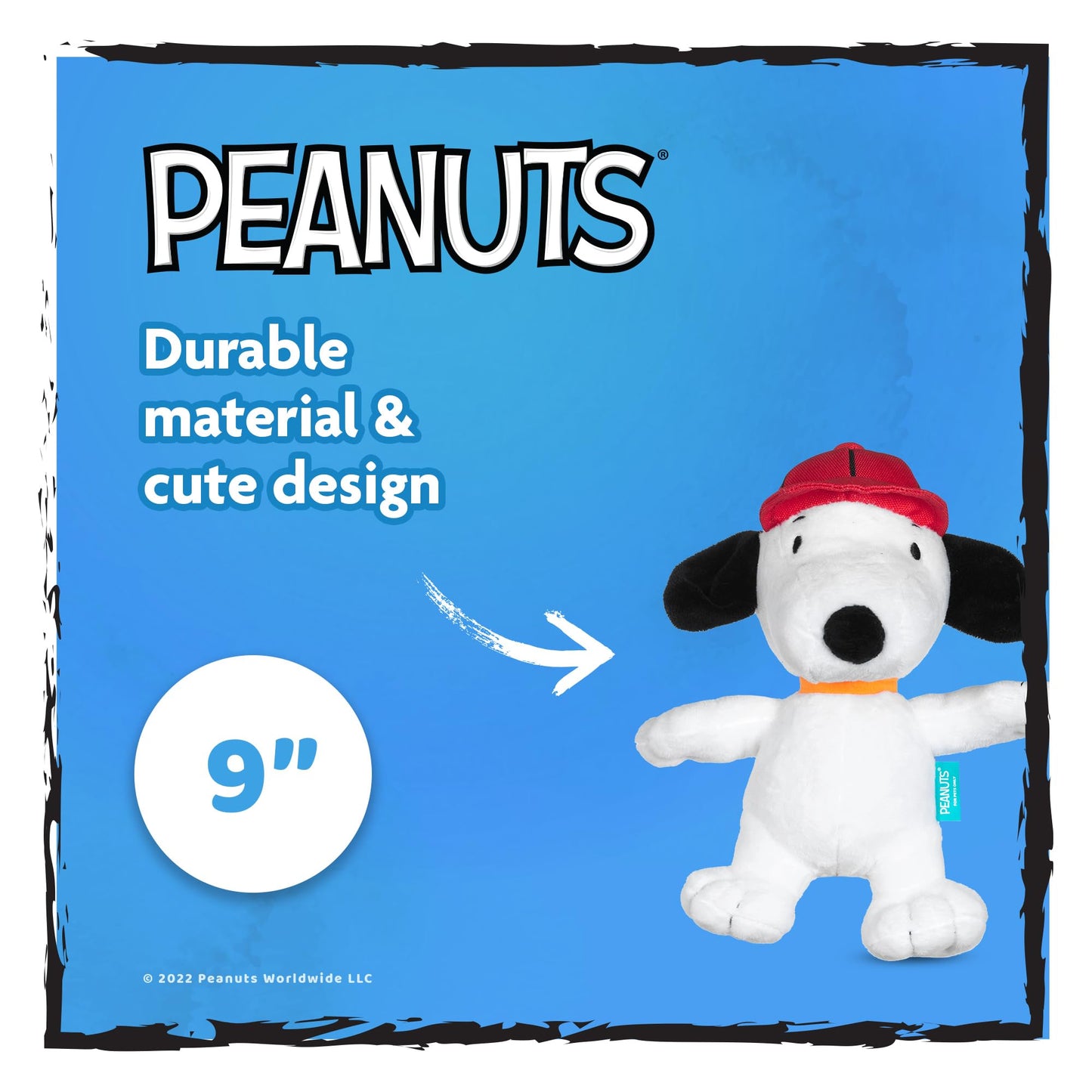 Juguete de Peluche Peanuts for Pets Beige chirriante y masticable para Perros Grandes, Medianos y Pequeños