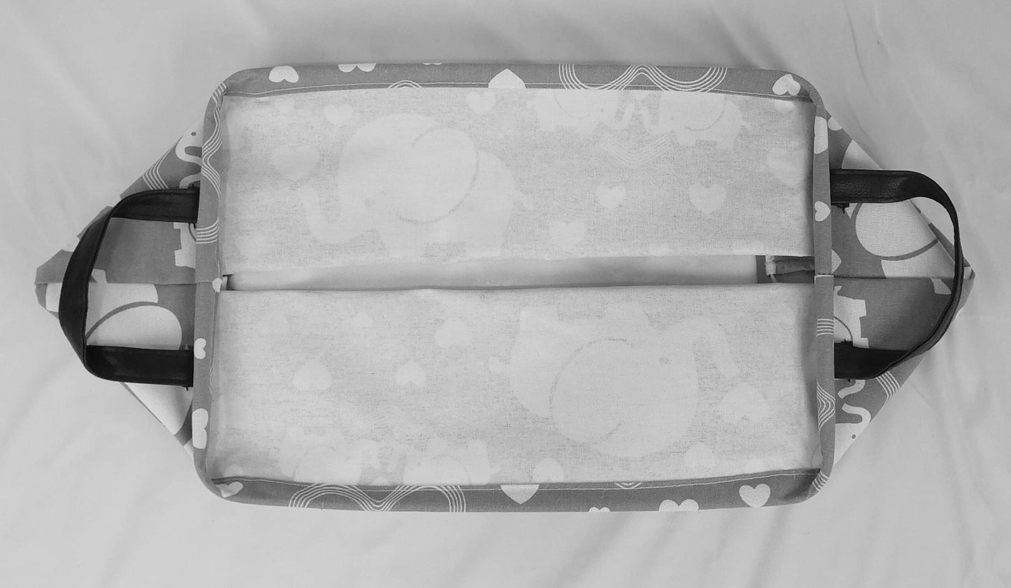 DUYIY Cesta de almacenamiento de lona con asa, grandes cubos organizadores para ropa sucia, cesta de bebé, juguetes para guardería, ropa de niños, cesta de regalo (elefante)
